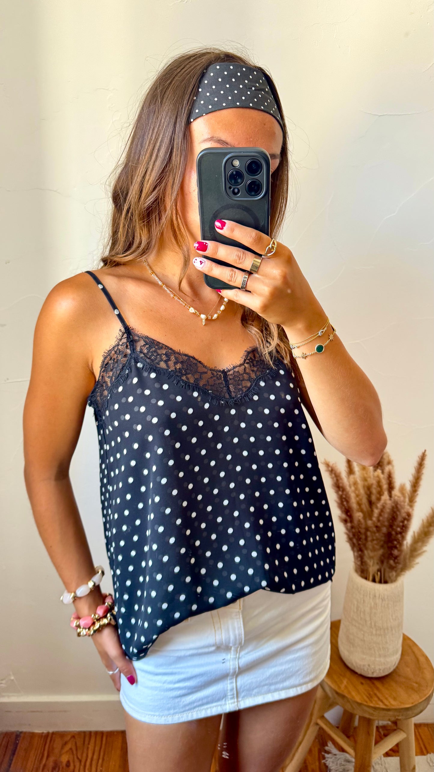 Top à pois dentelle The Kooples - M