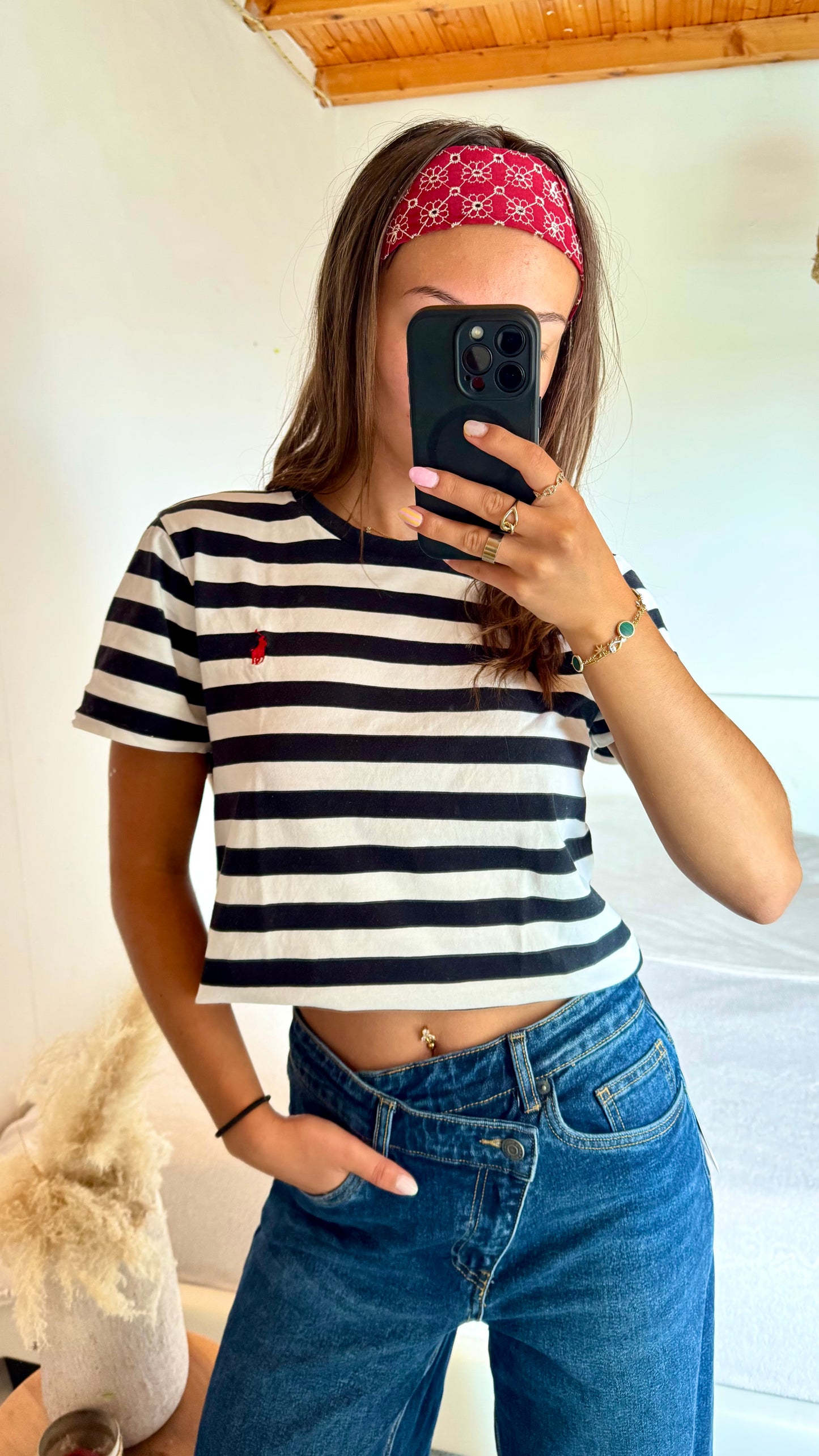 T-shirt rayée Ralph Lauren - M