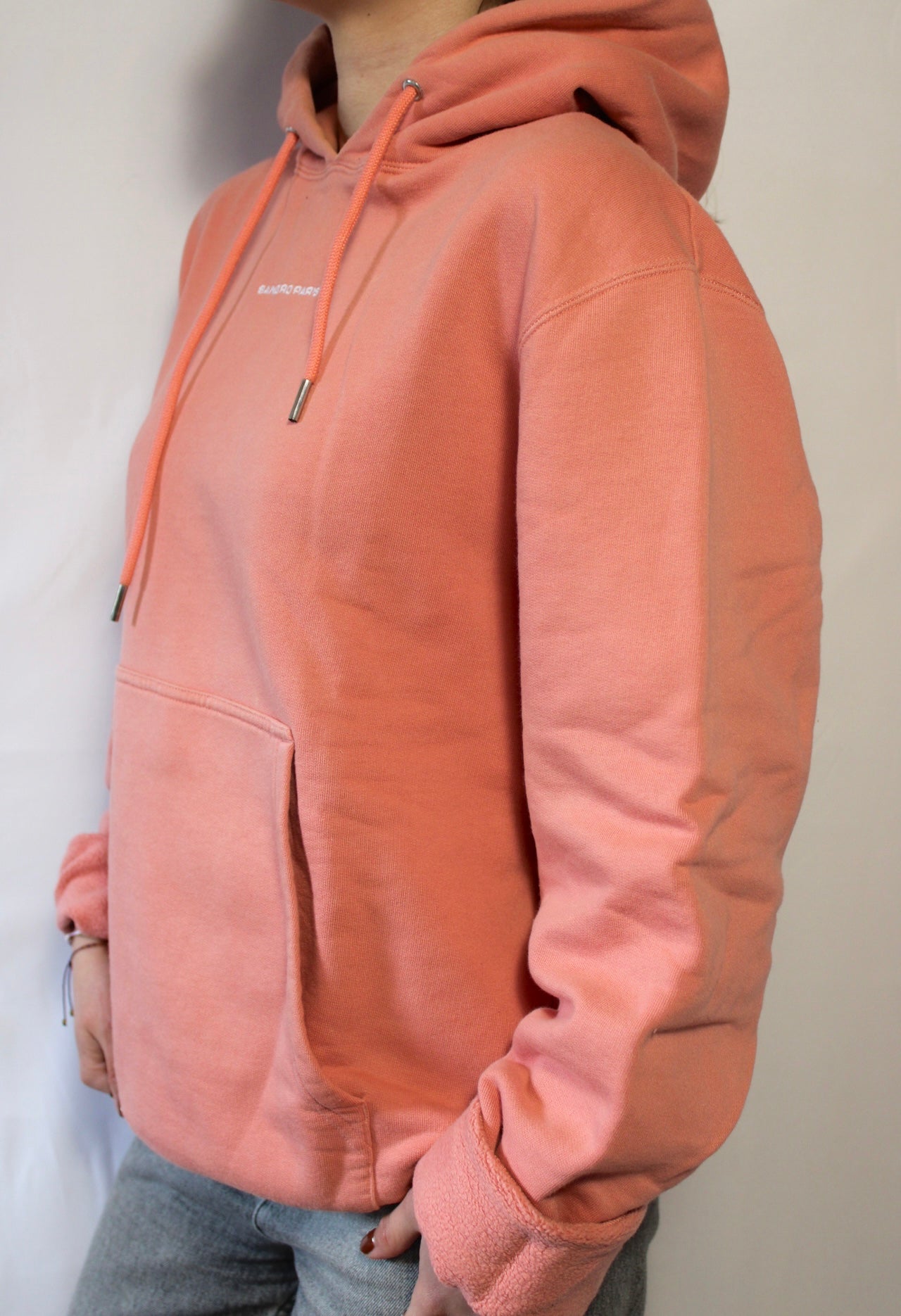 Sweat à capuche Sandro saumon - M homme - XL femme