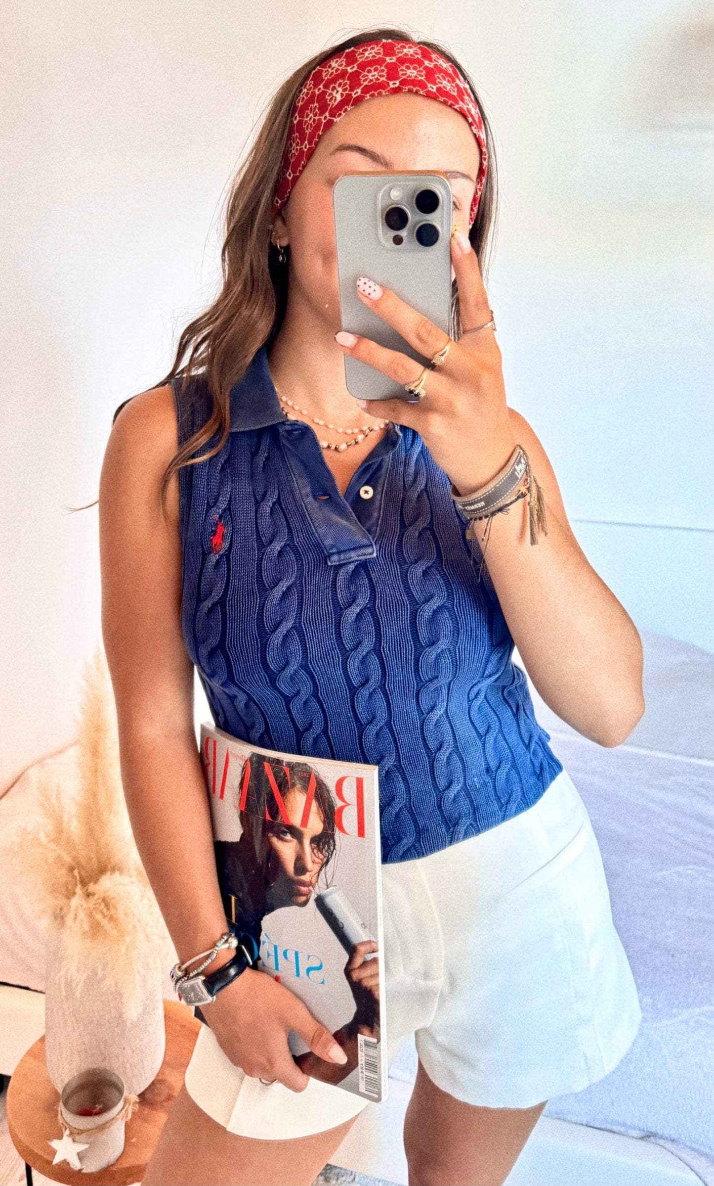 Polo torsadé manches courtes Ralph Lauren - XS