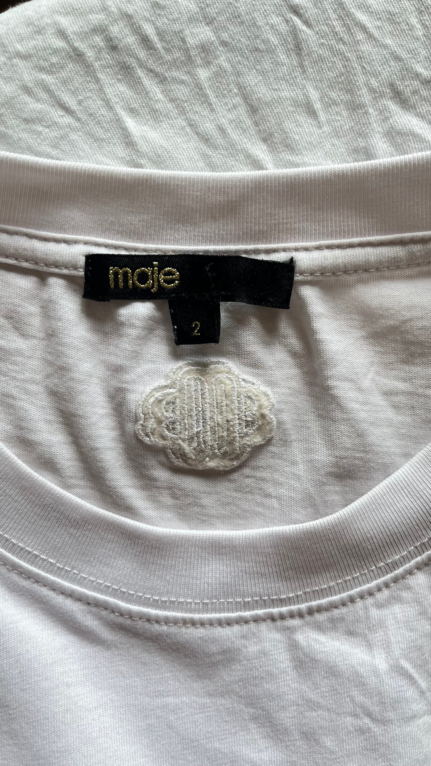 T-shirt blanc Maje - S/M