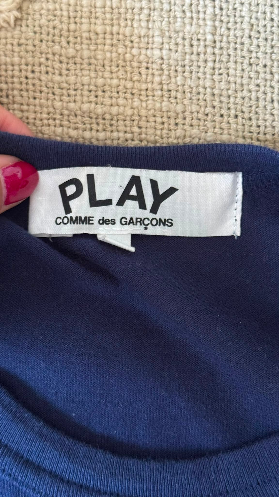 T-shirt bleu marine Comme des Garçons - S