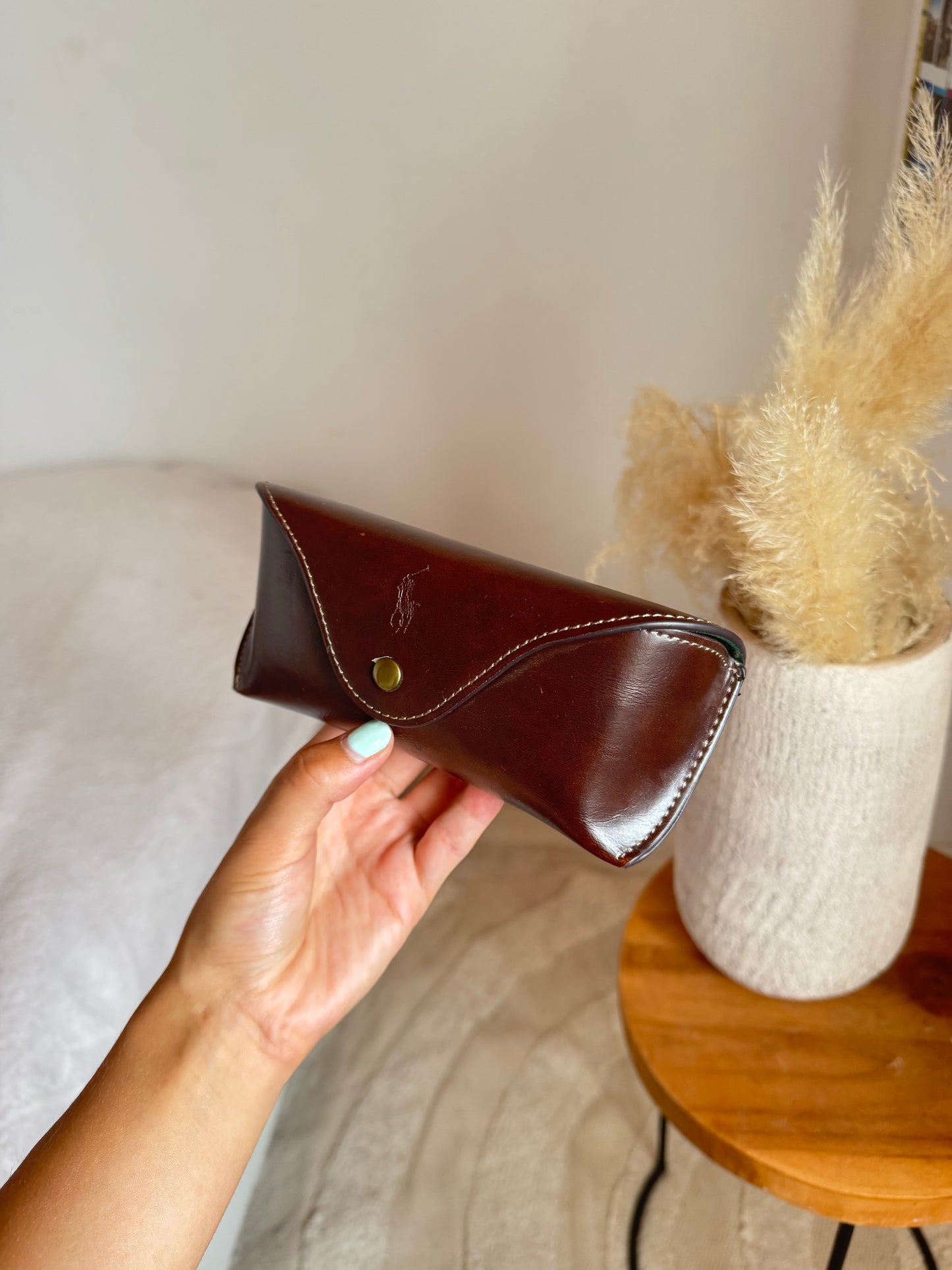 Étui à lunette en cuir Ralph Lauren