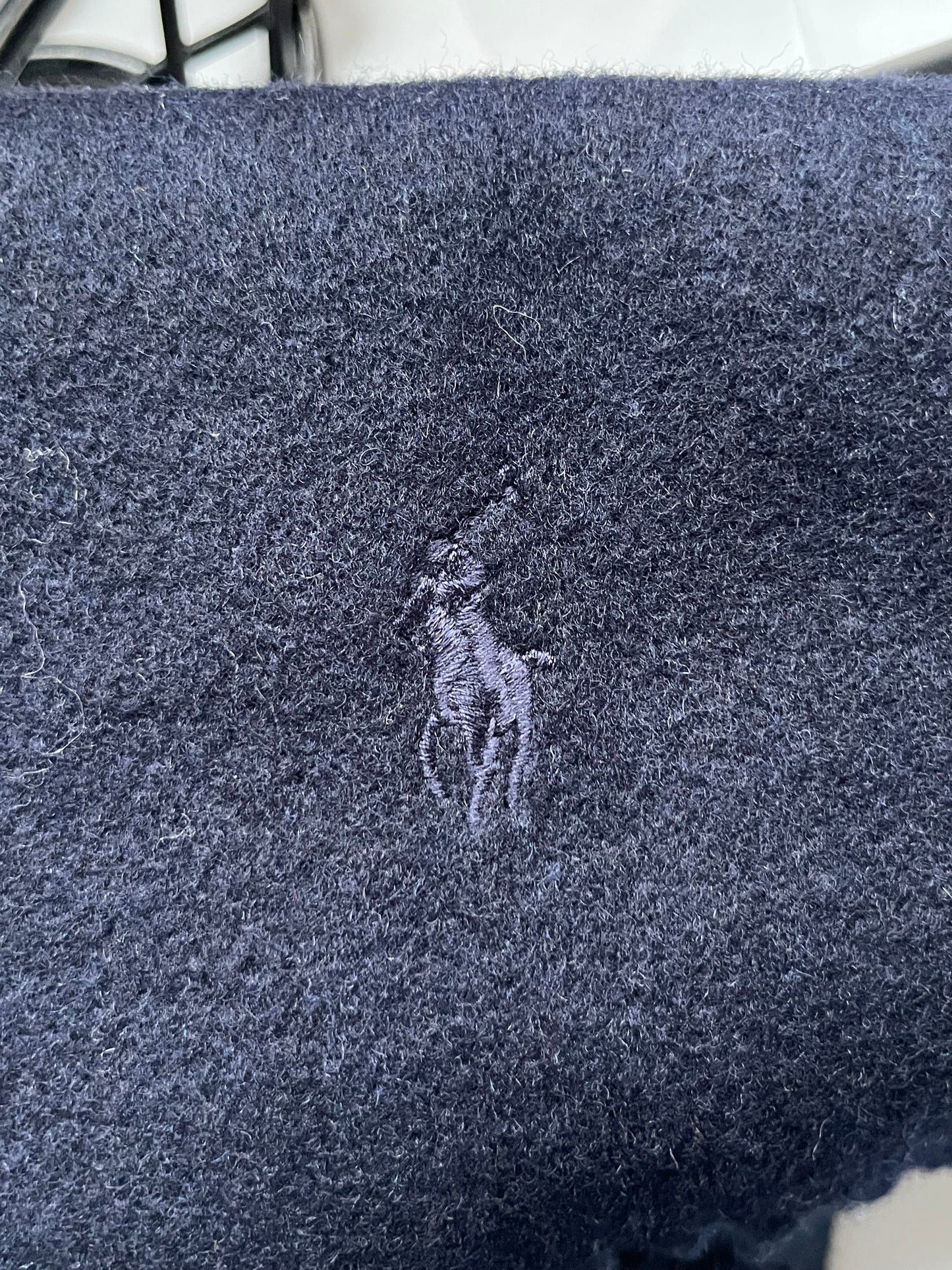 Écharpe en laine bleu marine Ralph Lauren