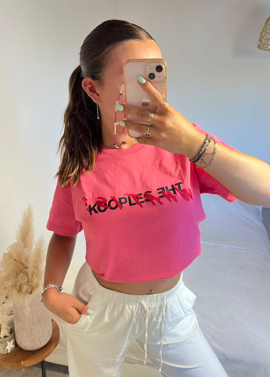 T-shirt rose « What is » The Kooples - M