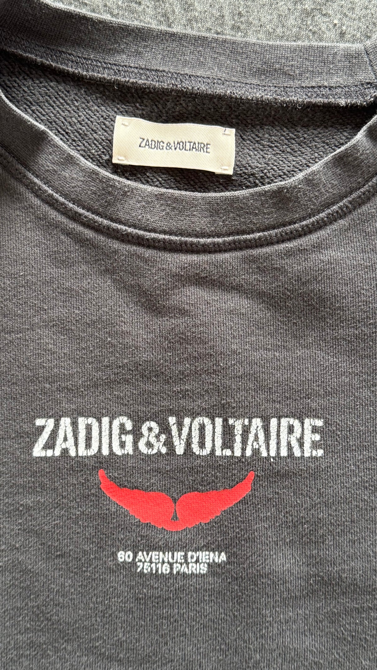 Sweat gris noir ailes Zadig & Voltaire - XS