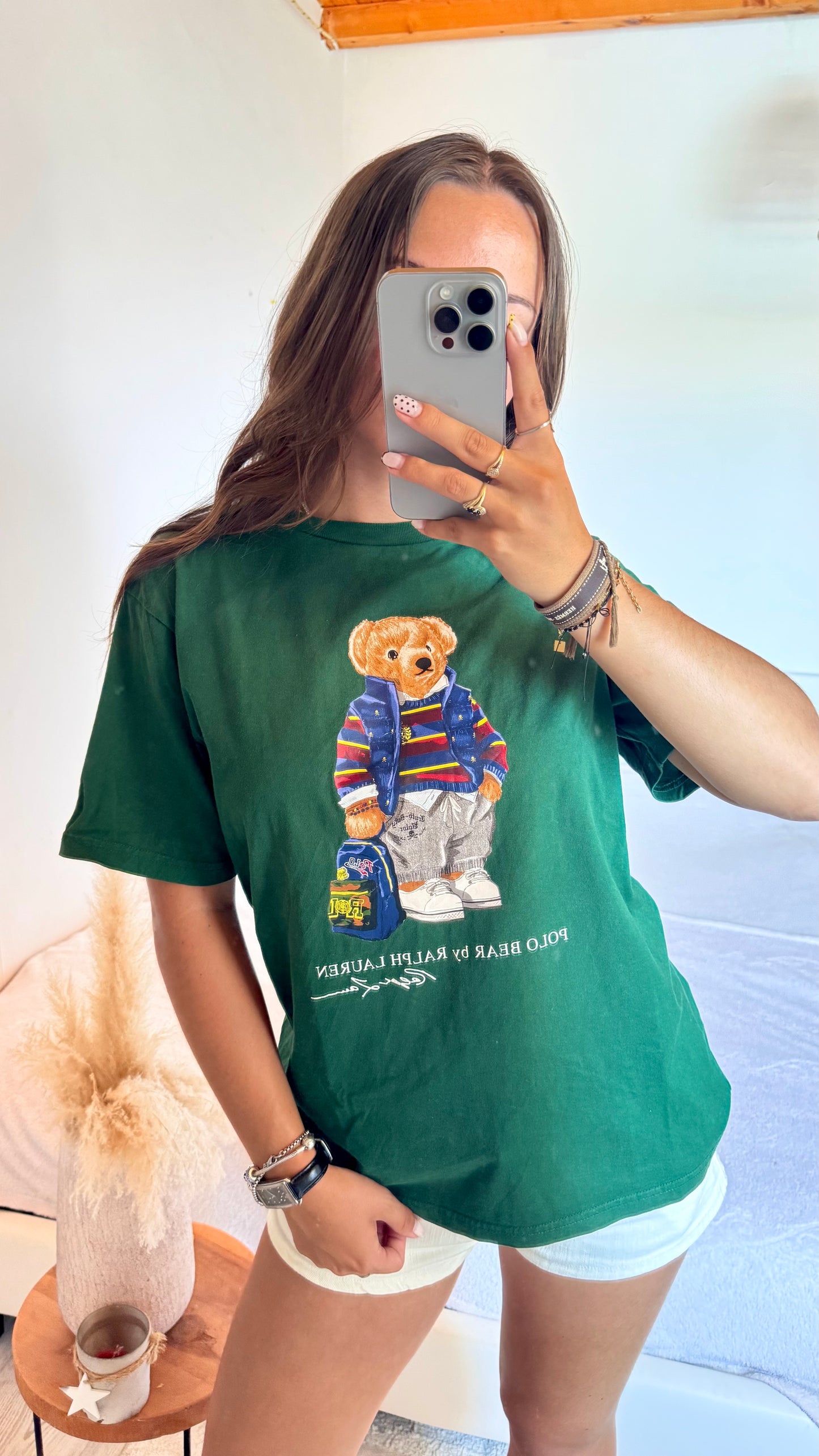 T-shirt nounours vert Ralph Lauren - S