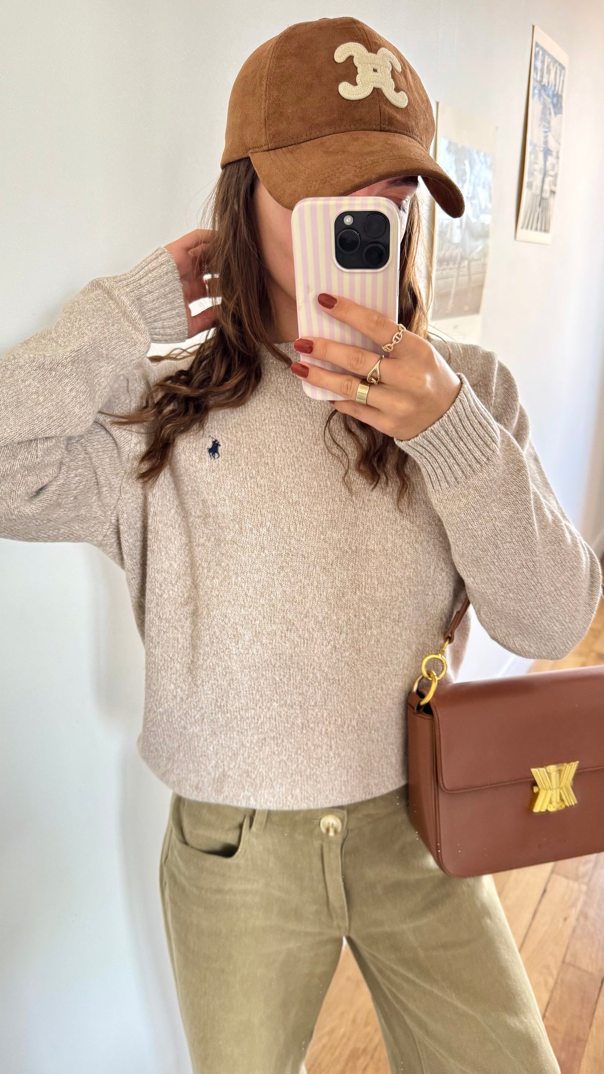 Pull en maille gris beige Ralph Lauren - S homme / M femme