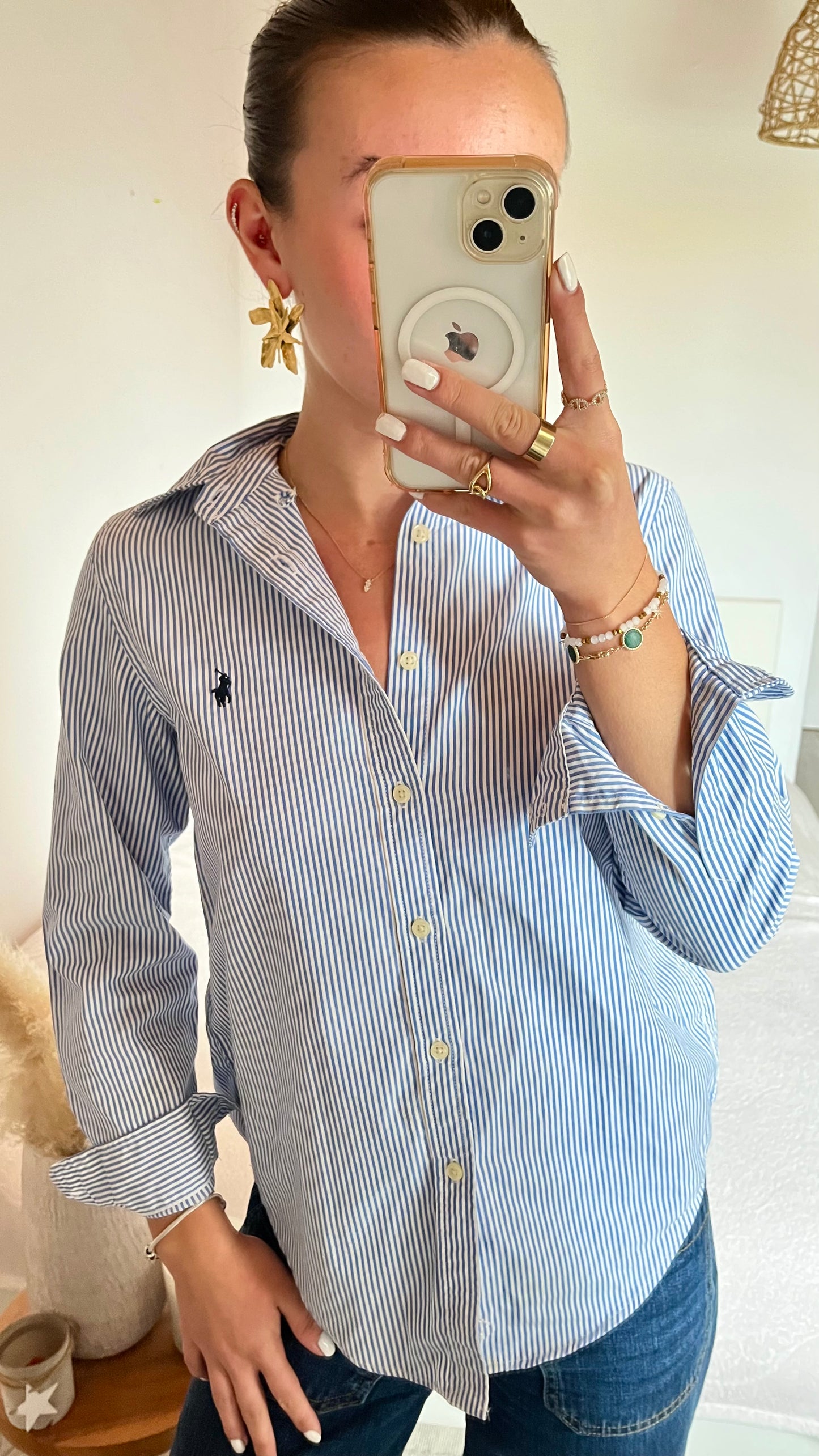 Chemise bleue rayée Ralph Lauren - XS et M