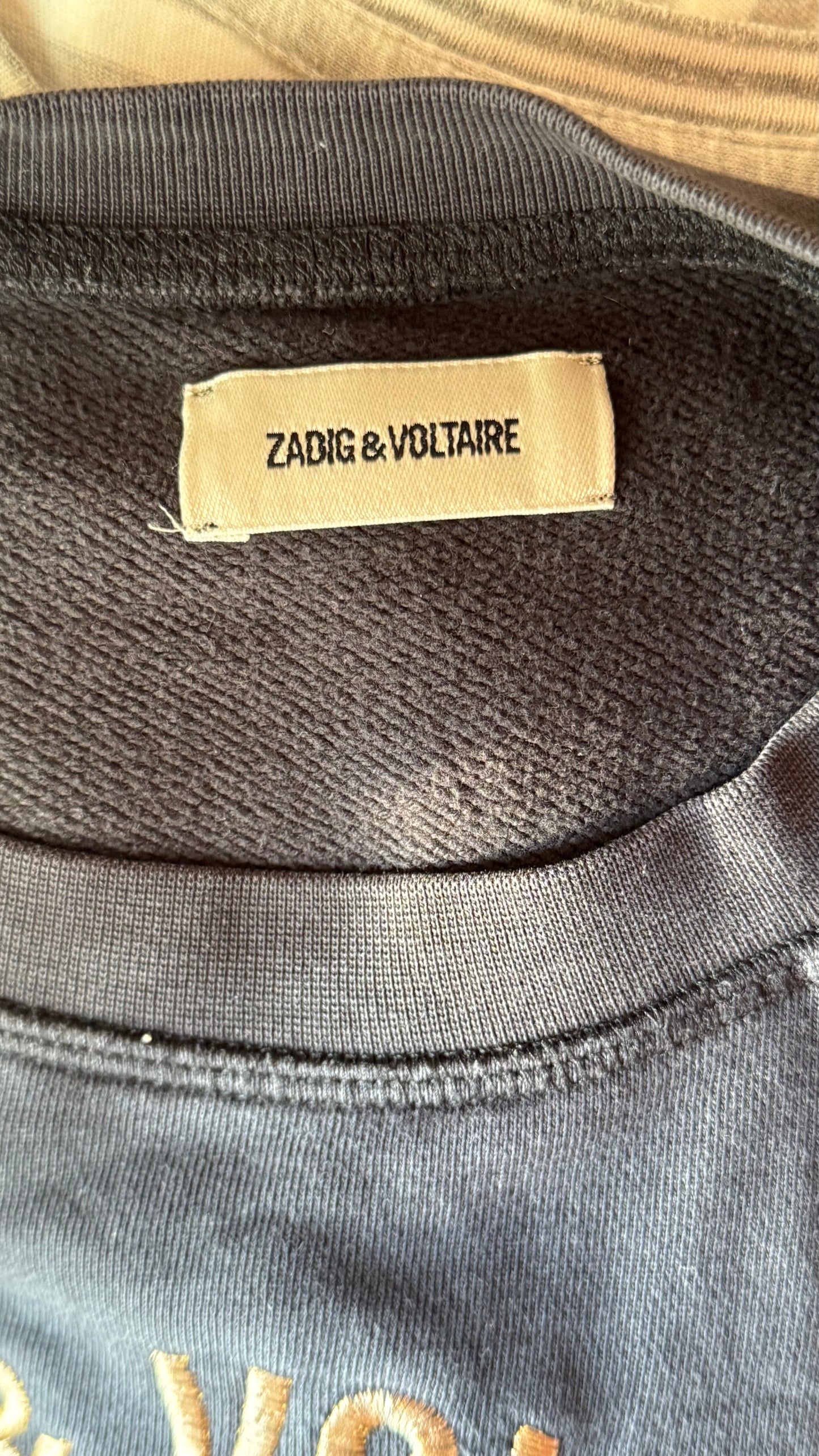 Sweat noir et doré Zadig & Voltaire - XS