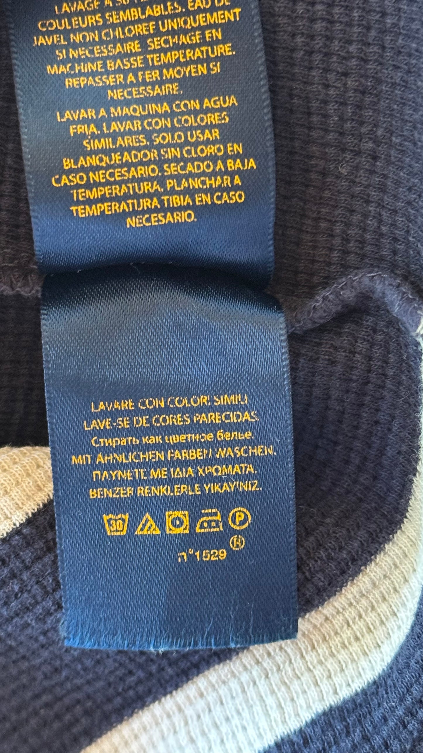 Pull col rond marinière Ralph Lauren - XS/S