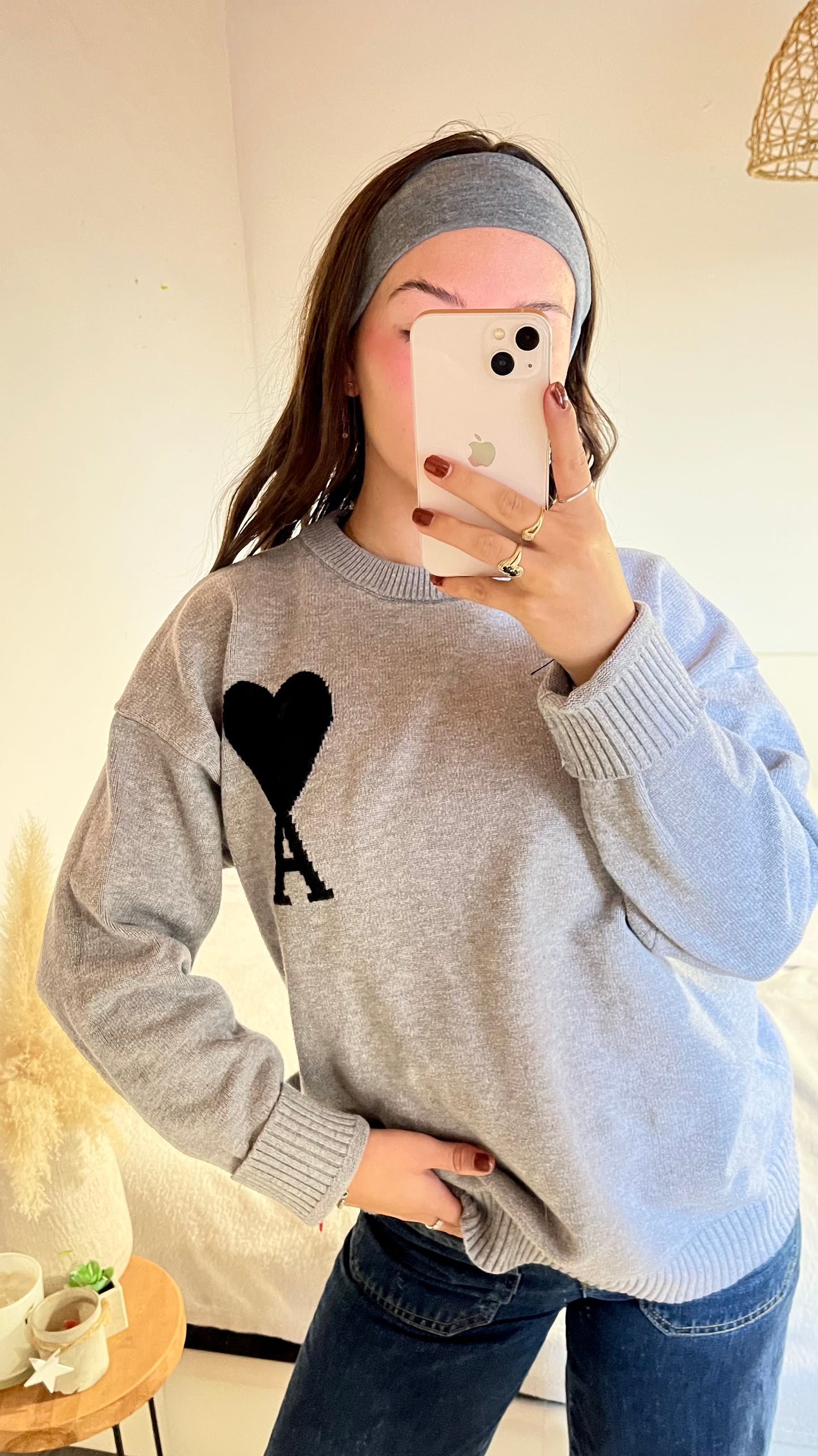 Pull en laine gris Ami Paris -