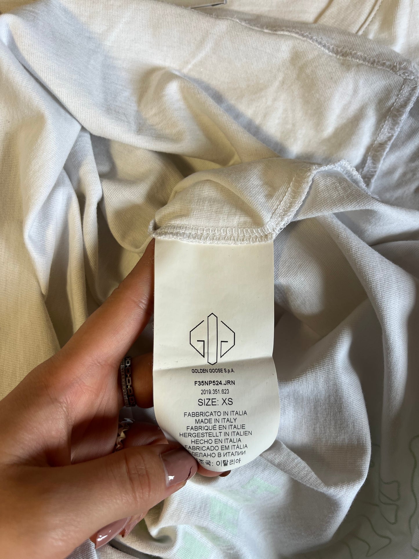 T-shirt blanc Golden Goose - M