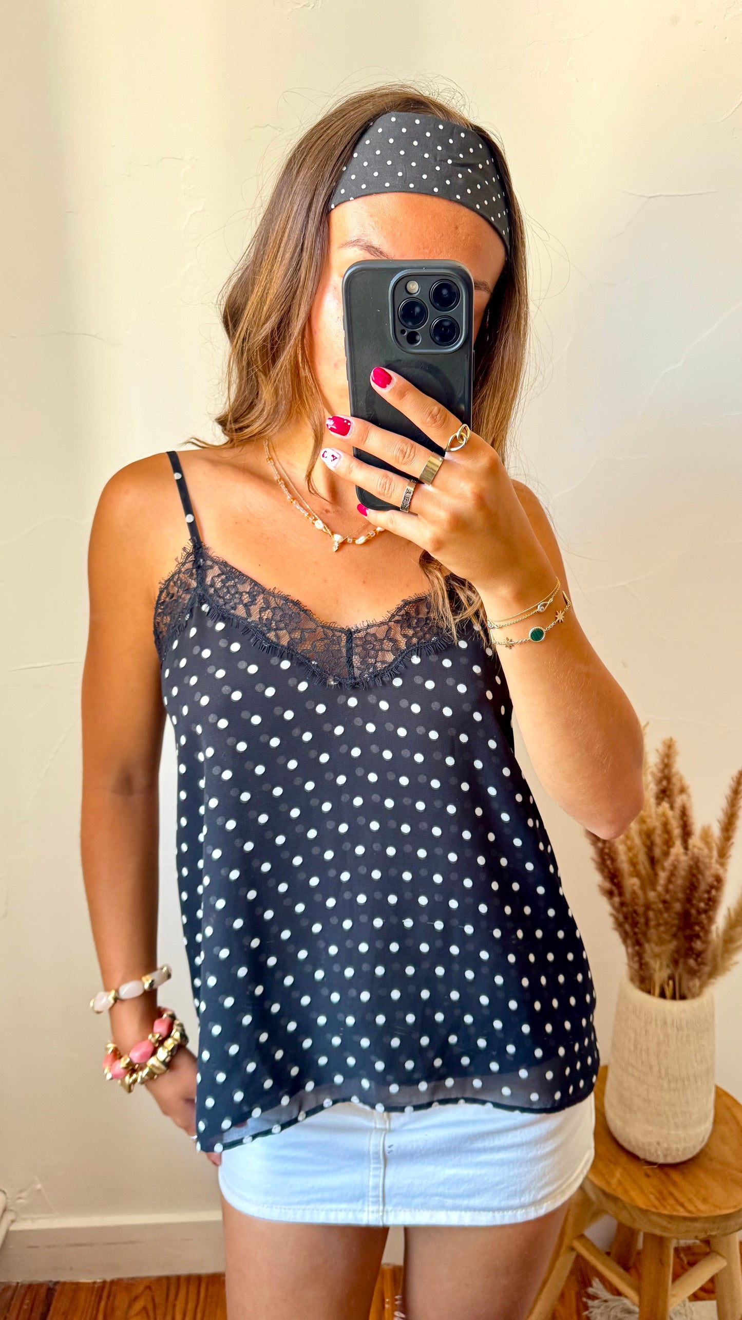 Top à pois dentelle The Kooples - M