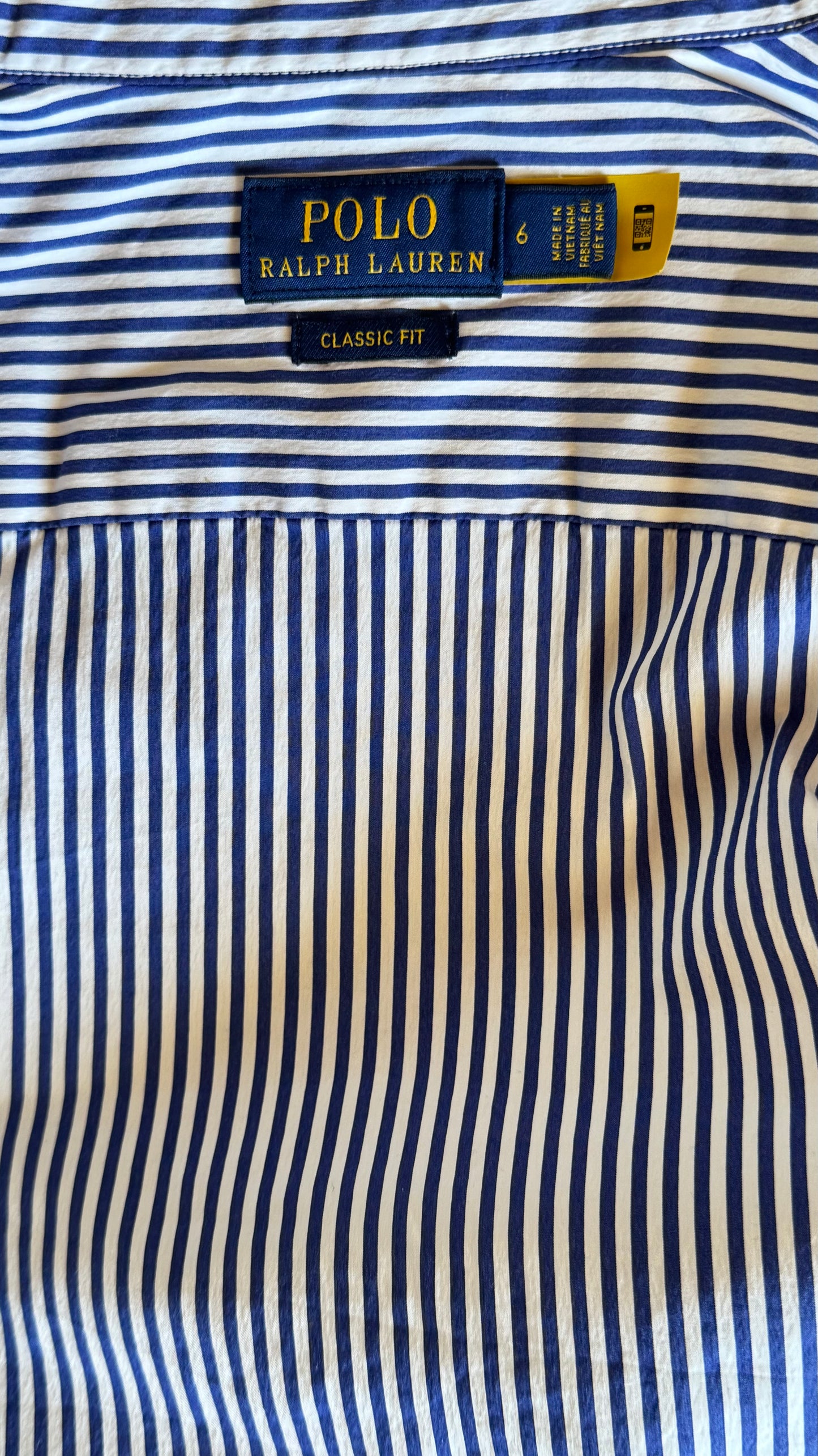 Chemise rayée bleue Ralph Lauren - S