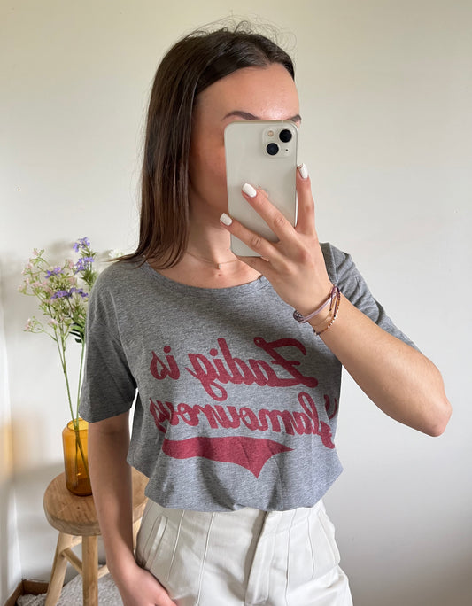 T-shirt col rond gris Zadig & Voltaire - S