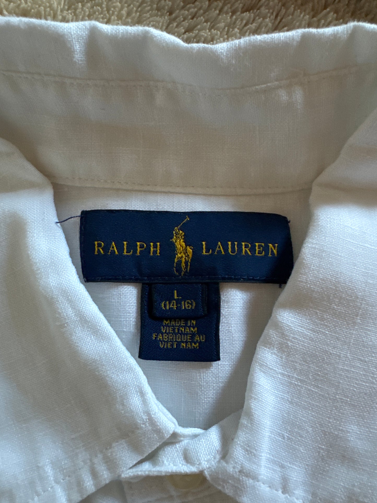 Chemise blanche en lin Ralph Lauren - S