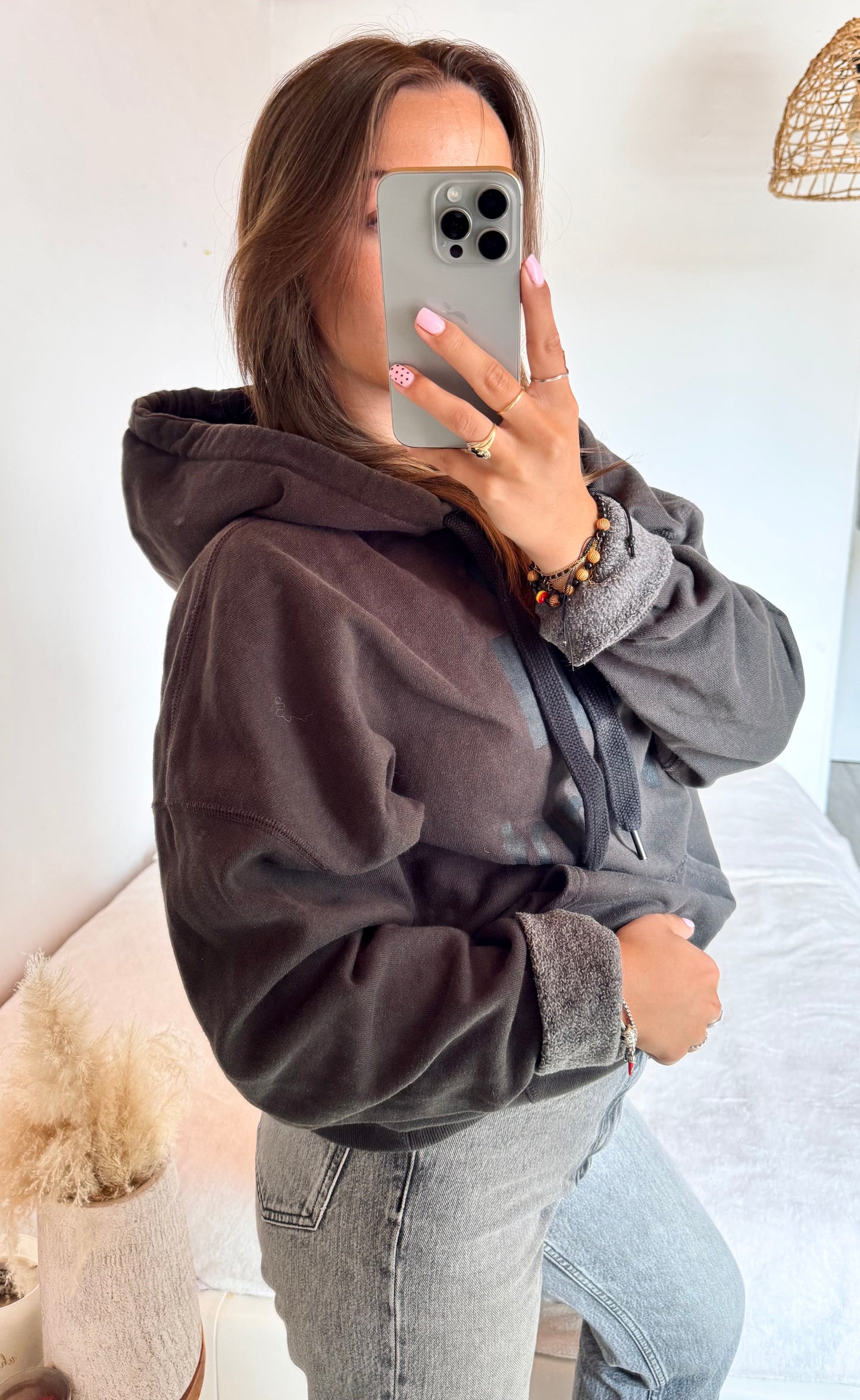 Sweat à capuche noir chiné Isabel Marant - L/XL