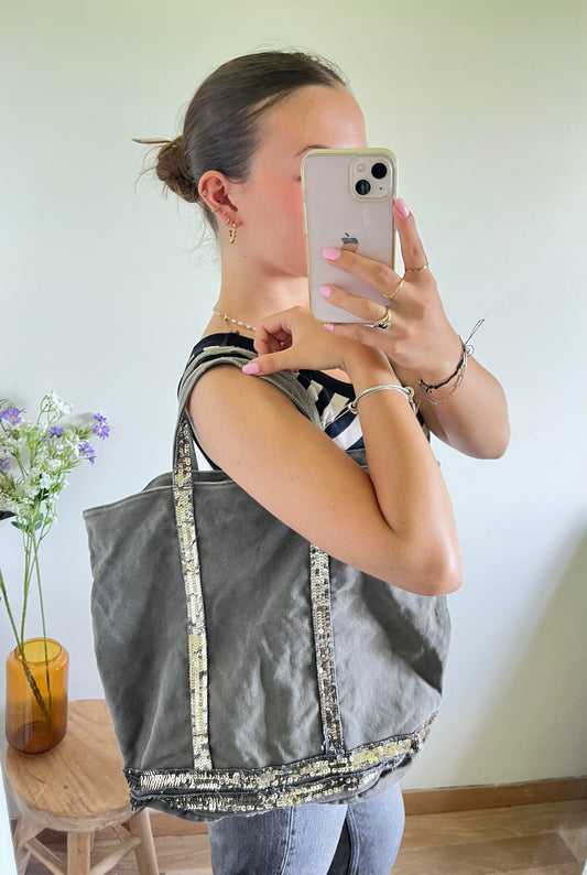 Grande sac cabas gris Vanessa Bruno