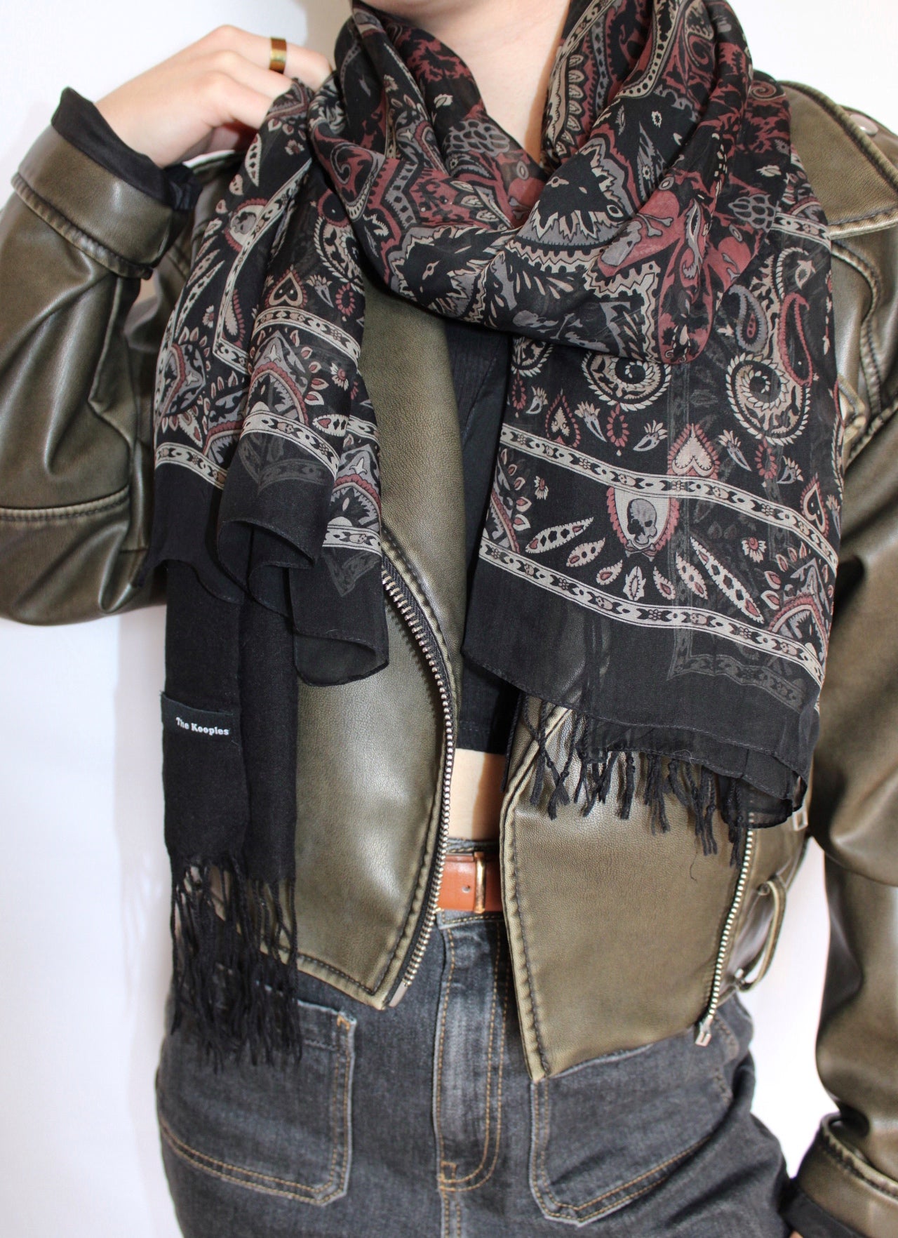 Foulard soie et cachemire The Kooples