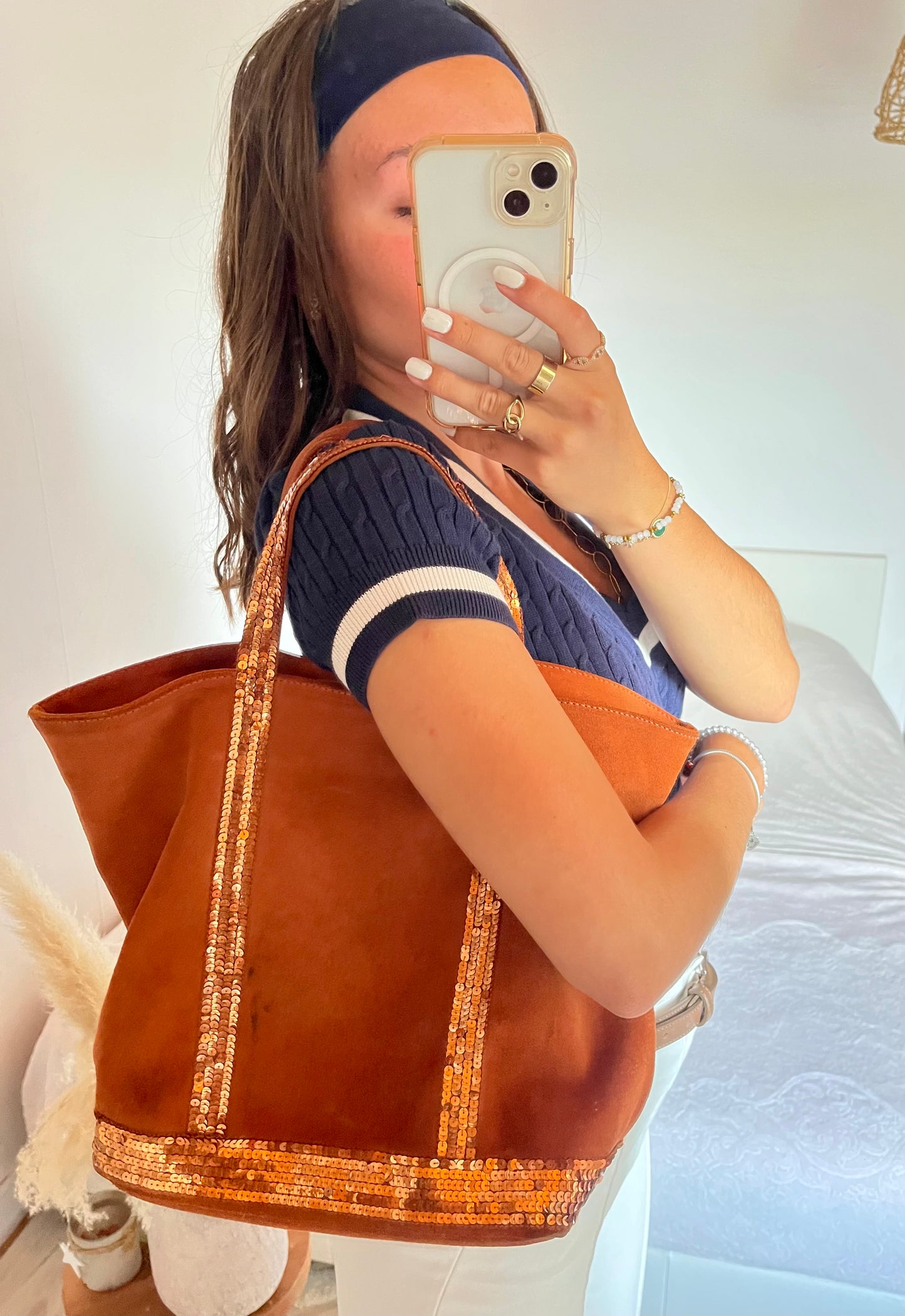 Sac cabas moyen Vanessa Bruno orange