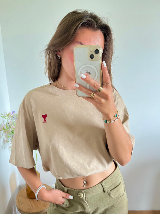 T-shirt beige Ami Paris - M homme / XL femme