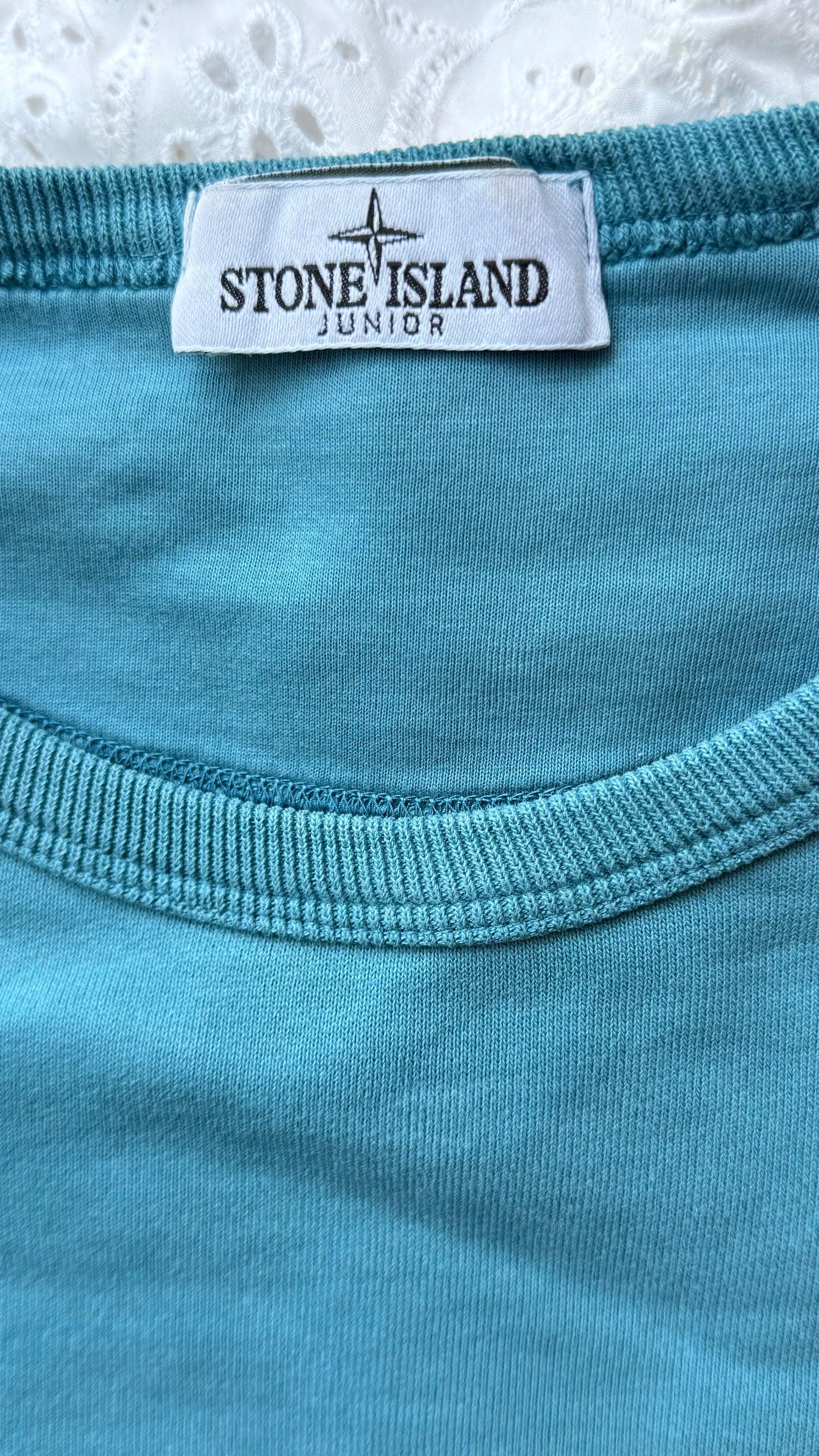 Pull col rond bleu Stone Island - S