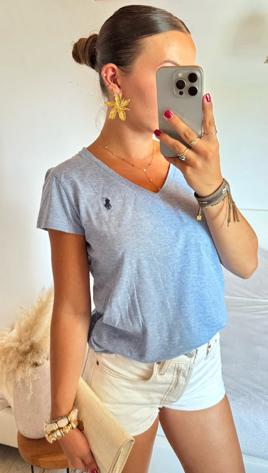T-shirt bleu ciel Ralph Lauren - S