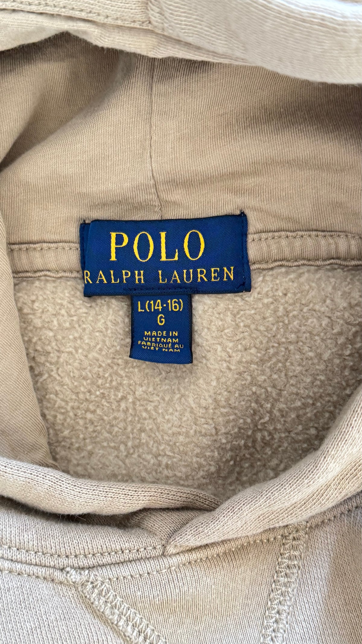 Sweat beige à capuche Ralph Lauren - XS