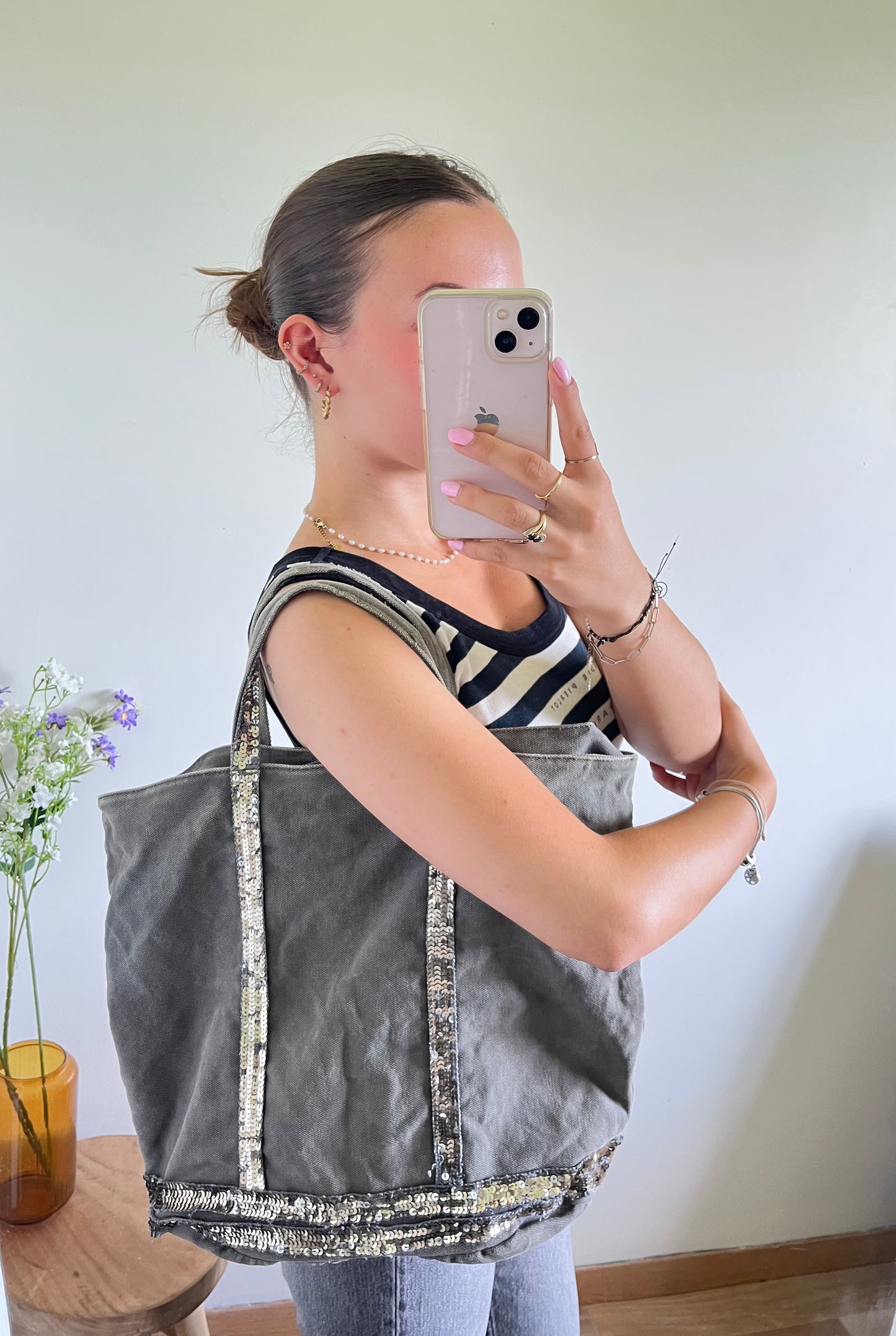 Grande sac cabas gris Vanessa Bruno