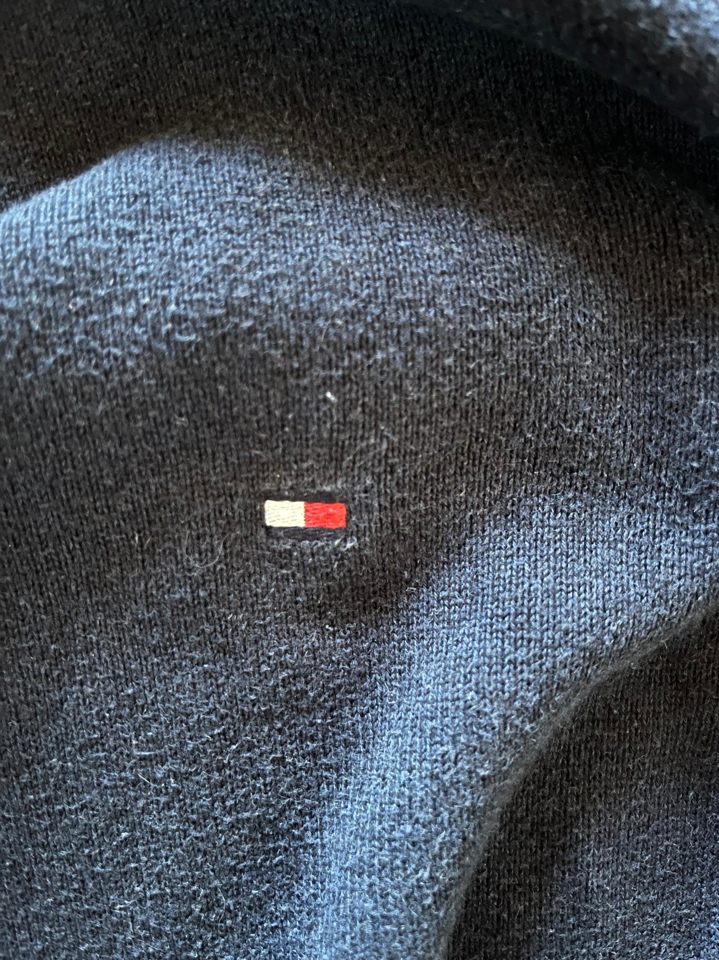 Pull demi-zip bleu marine Tommy Hilfiger - M