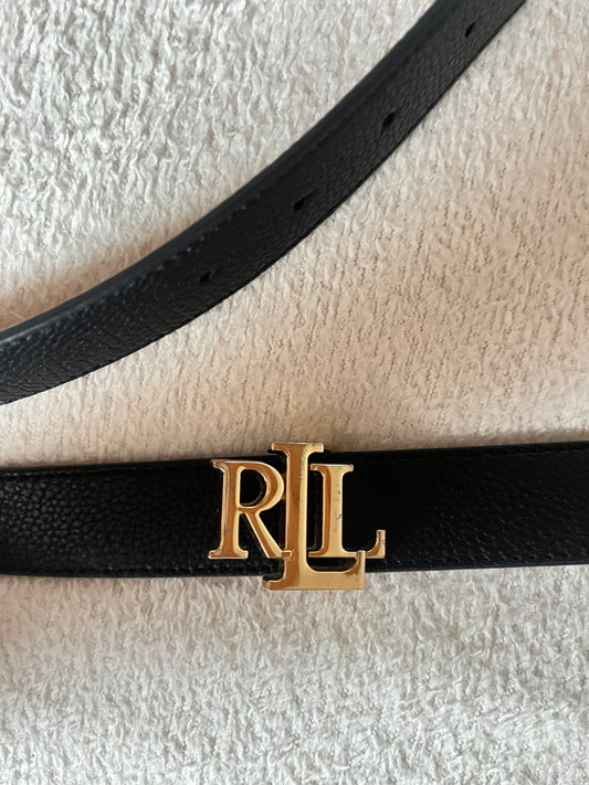 Ceinture noir en cuir RL - TU