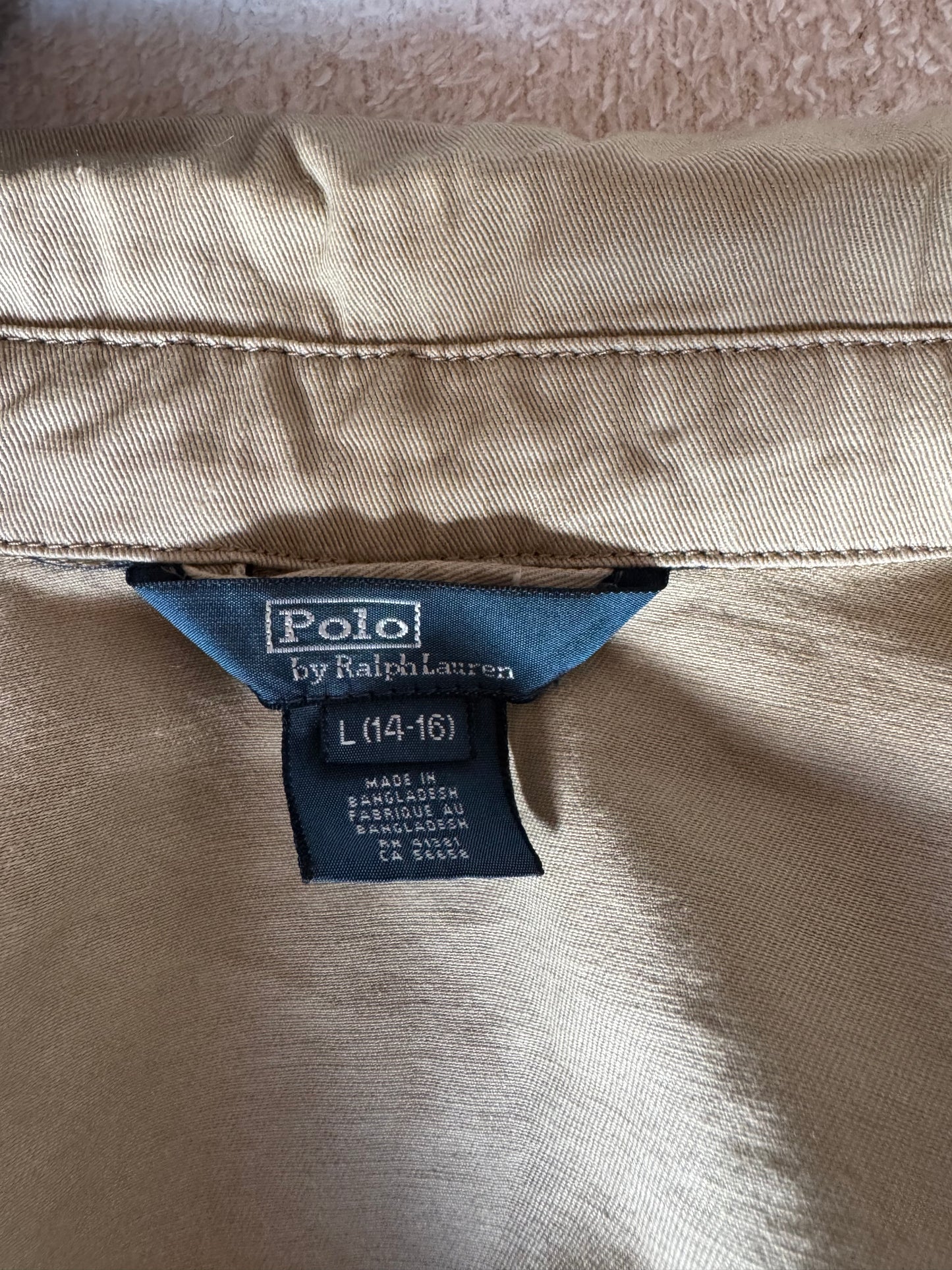 Veste toile de coton beige Ralph Lauren - M