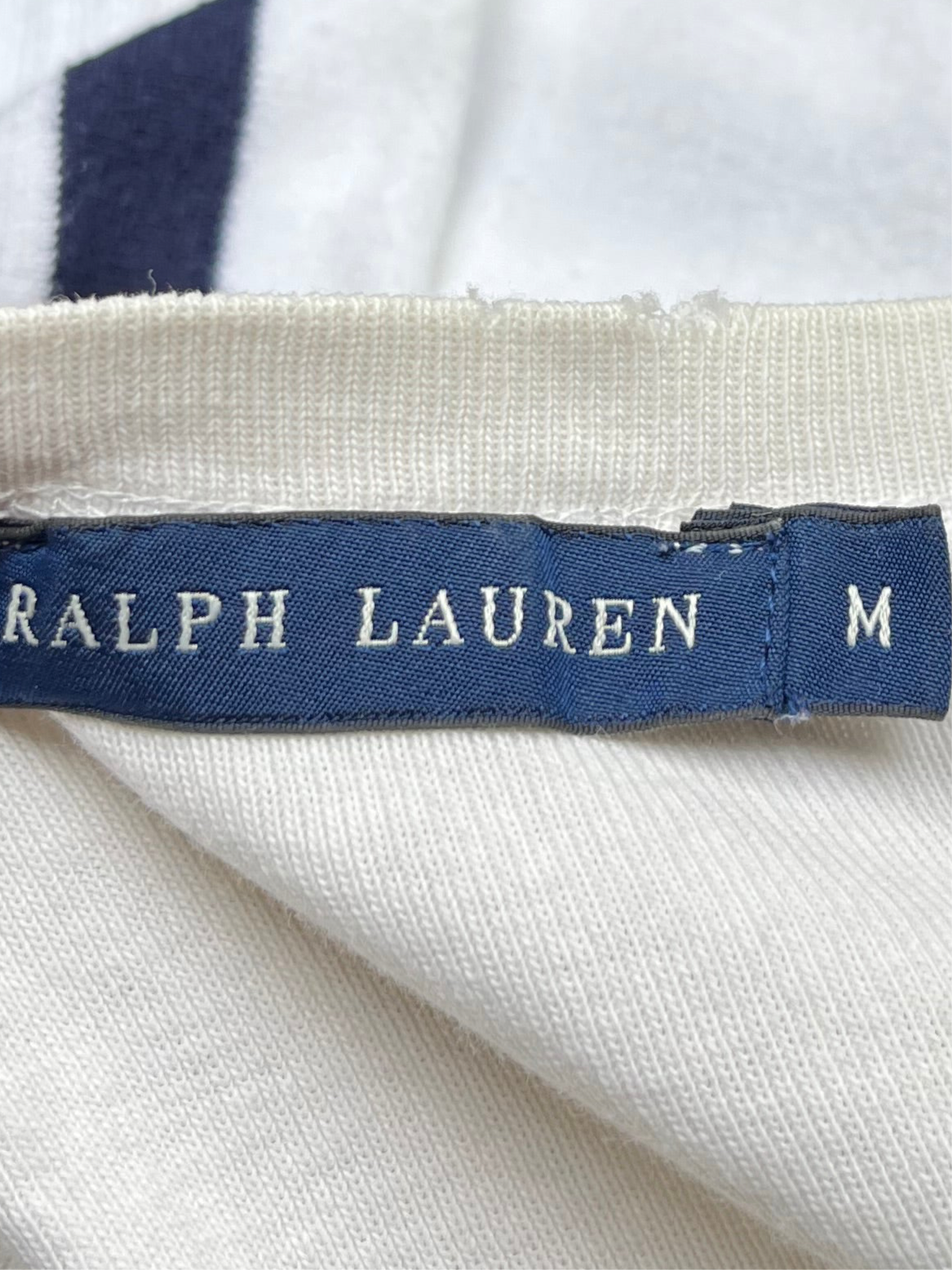 Pull col rond blanc Ralph Lauren - M
