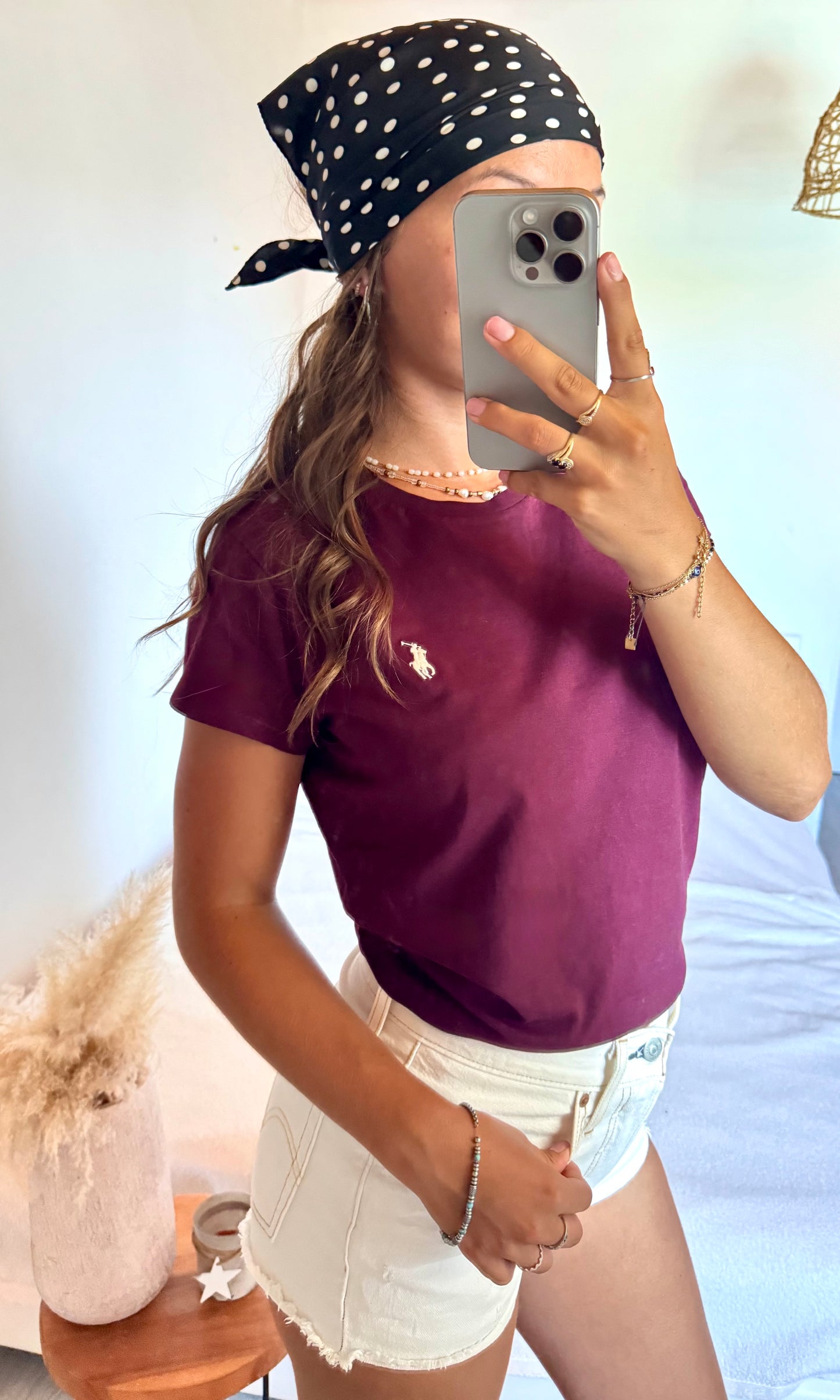 T-shirt bordeaux Ralph Lauren - M