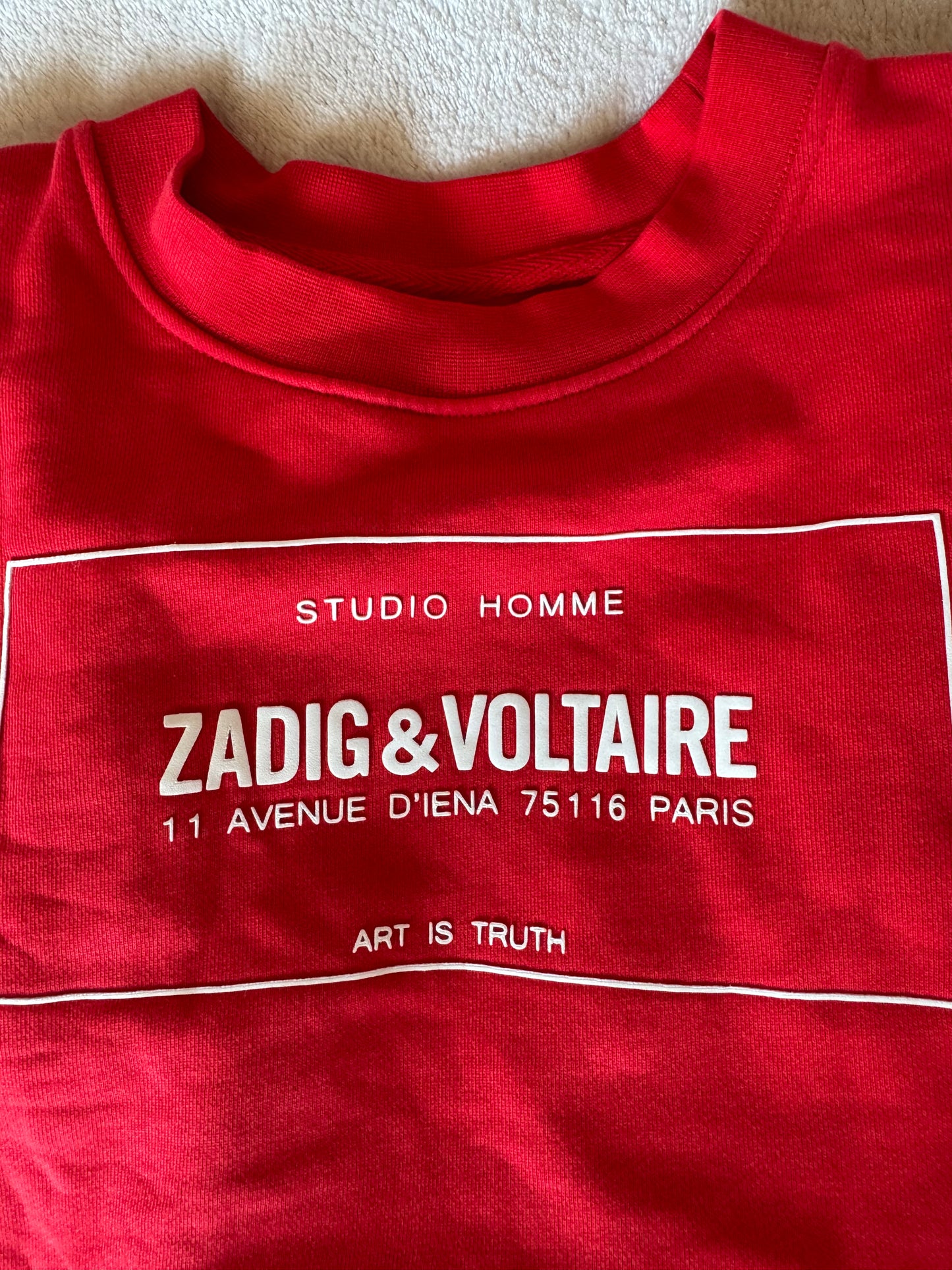 Sweat col rond rouge Zadig & Voltaire - S