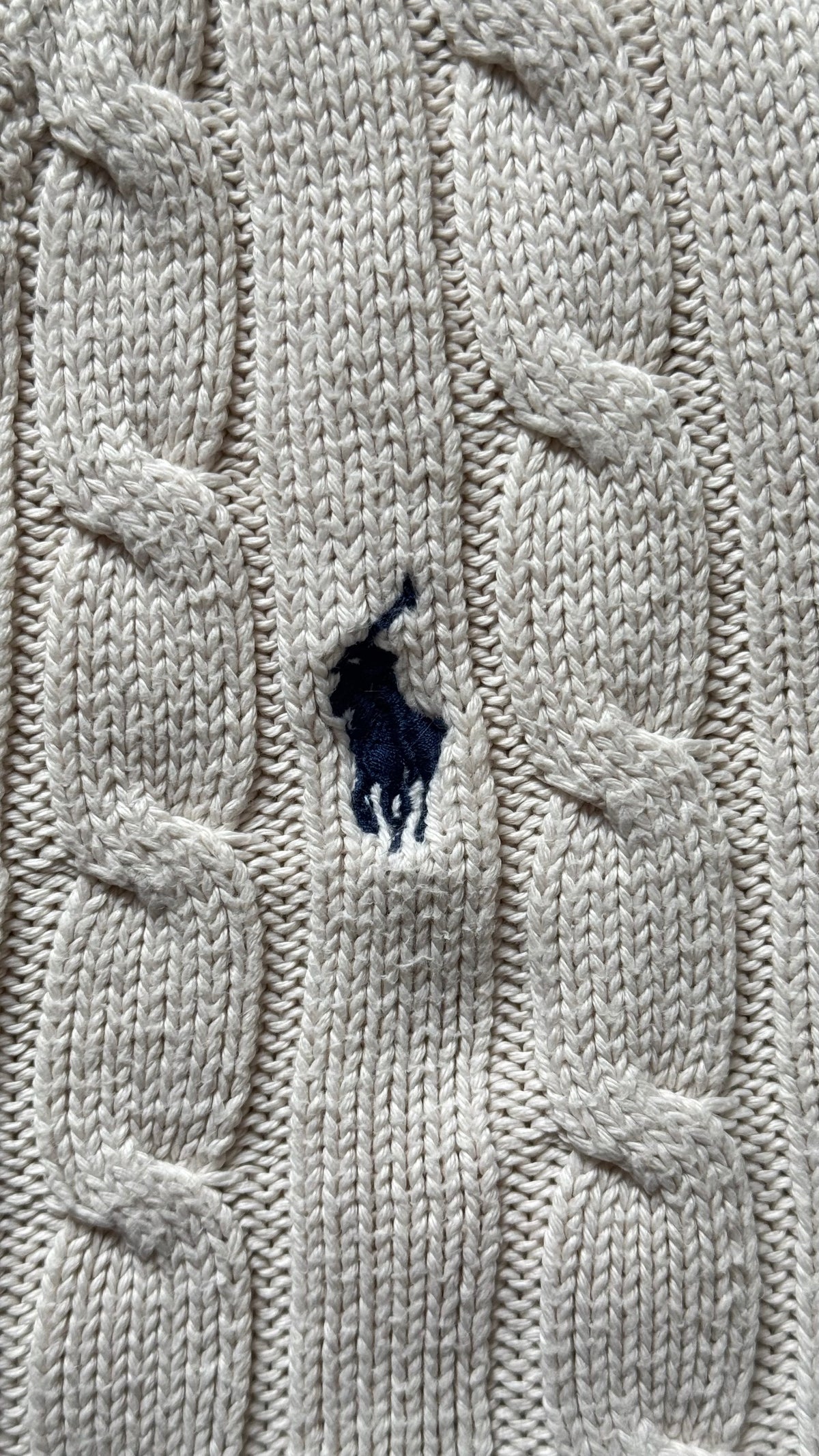 Pull torsadé crème Ralph Lauren - M