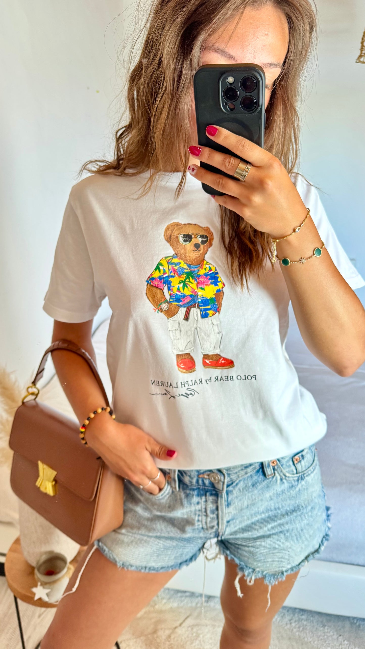T-shirt nounours blanc Ralph Lauren - S