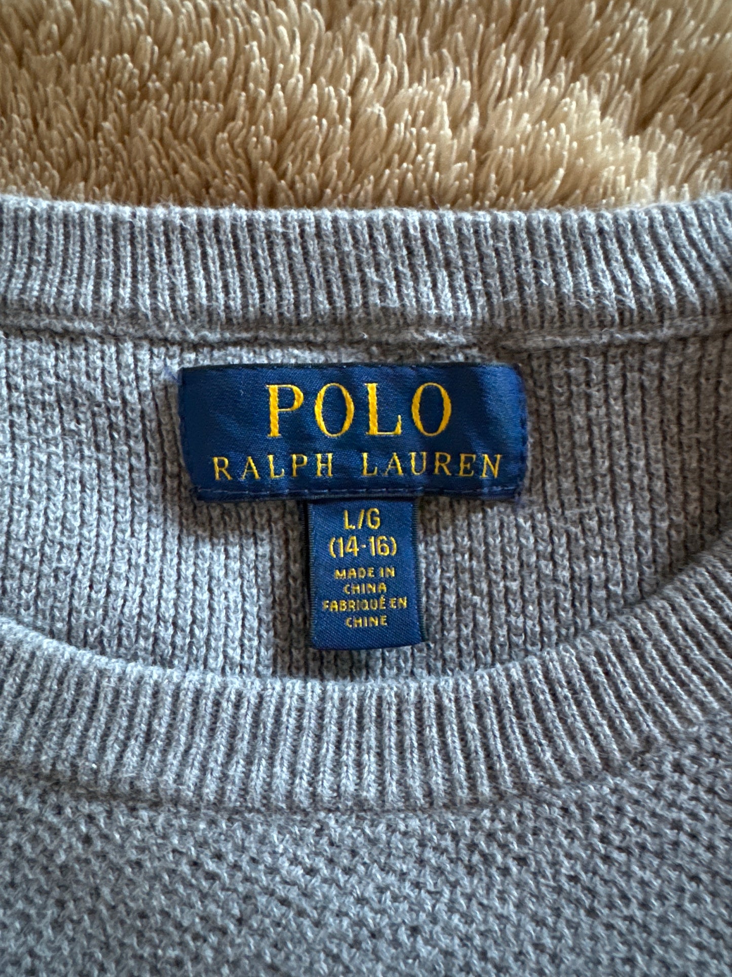 Pull en maille gris Ralph Lauren - S
