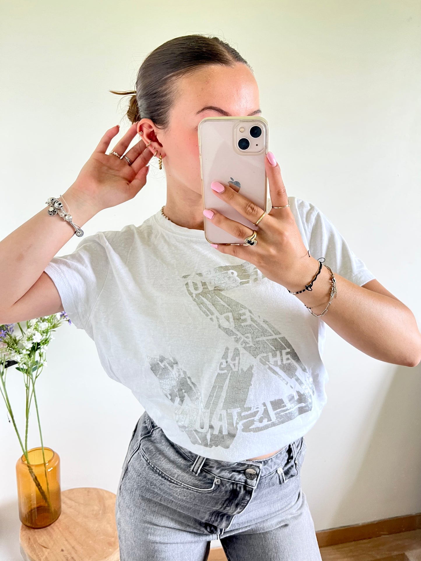 T-shirt blanc argenté Zadig & Voltaire - L