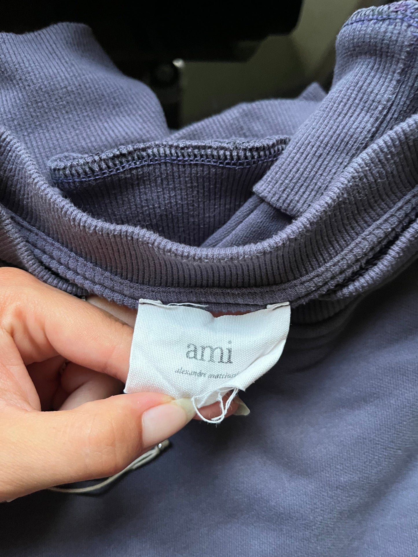 Sweat col rond noir Ami Paris - S