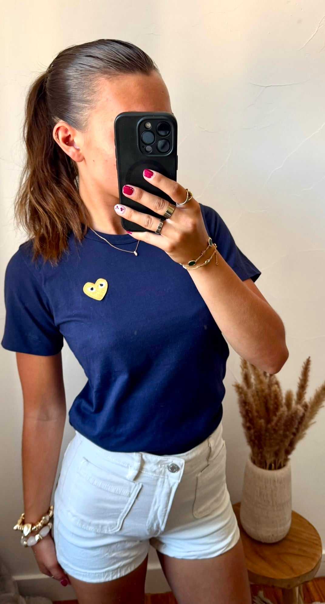 T-shirt bleu marine Comme des Garçons - S