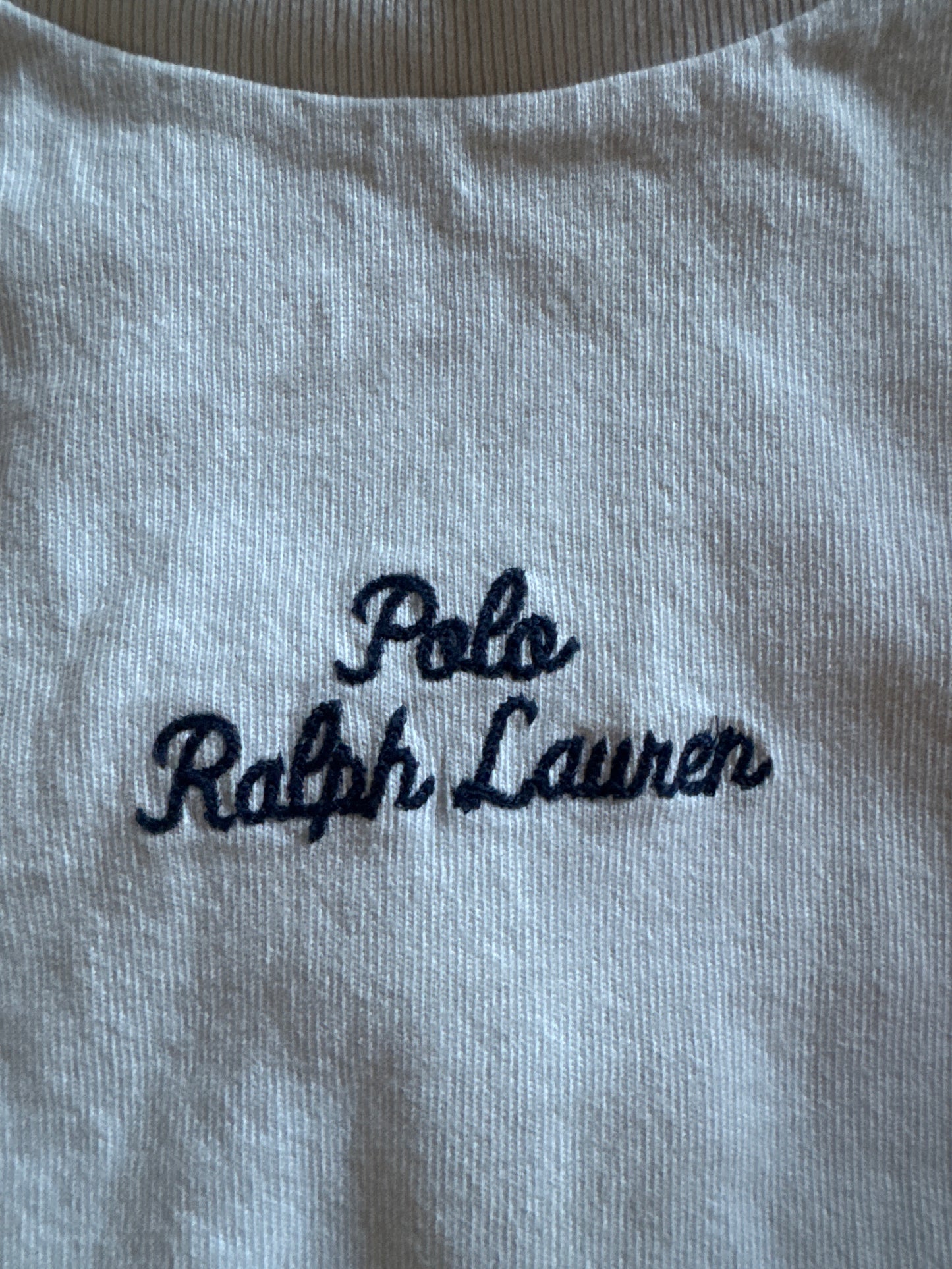 T-shirt blanc brodé Ralph Lauren - S