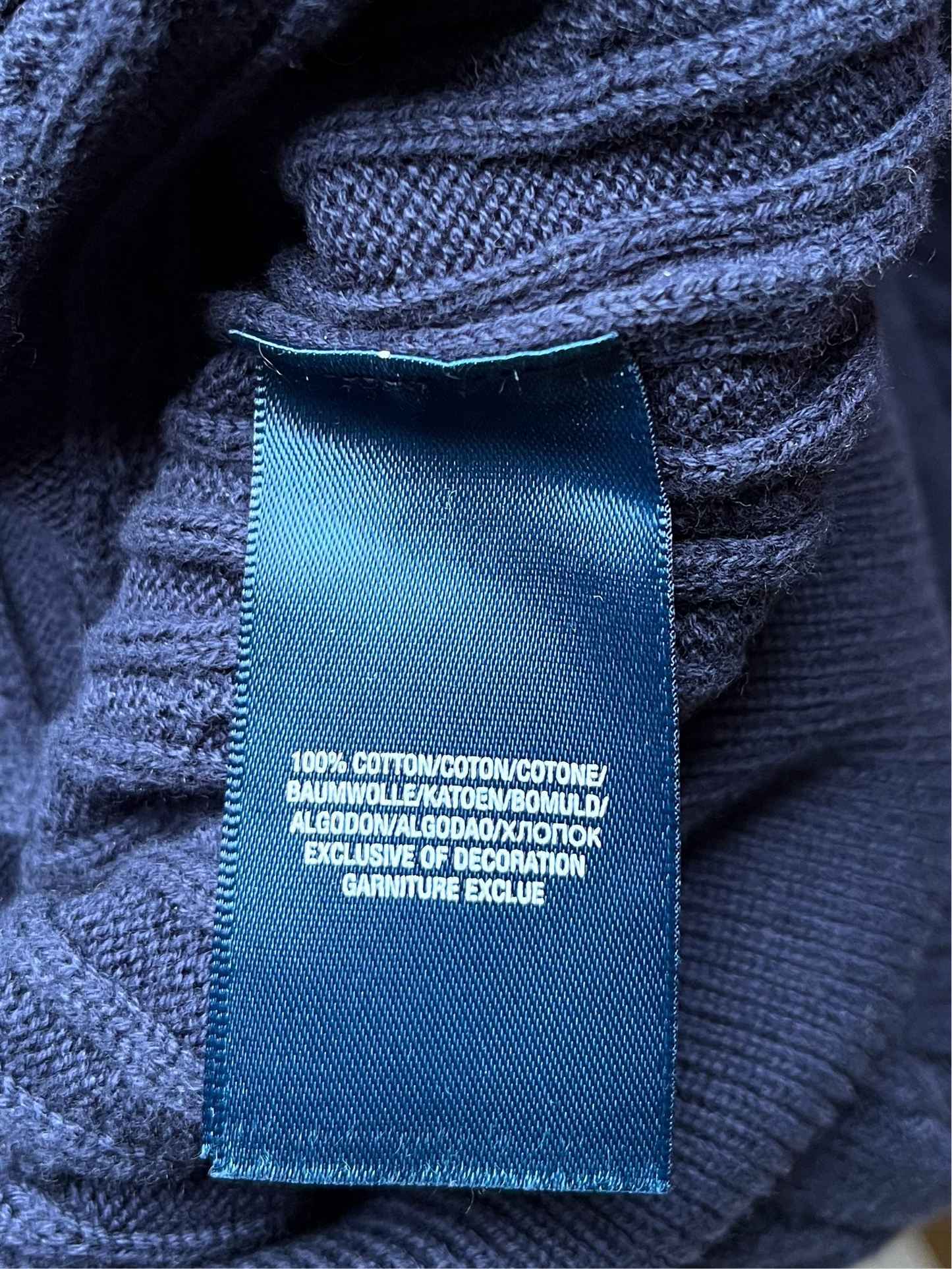 Pull torsadé bleu marine Ralph Lauren - XS