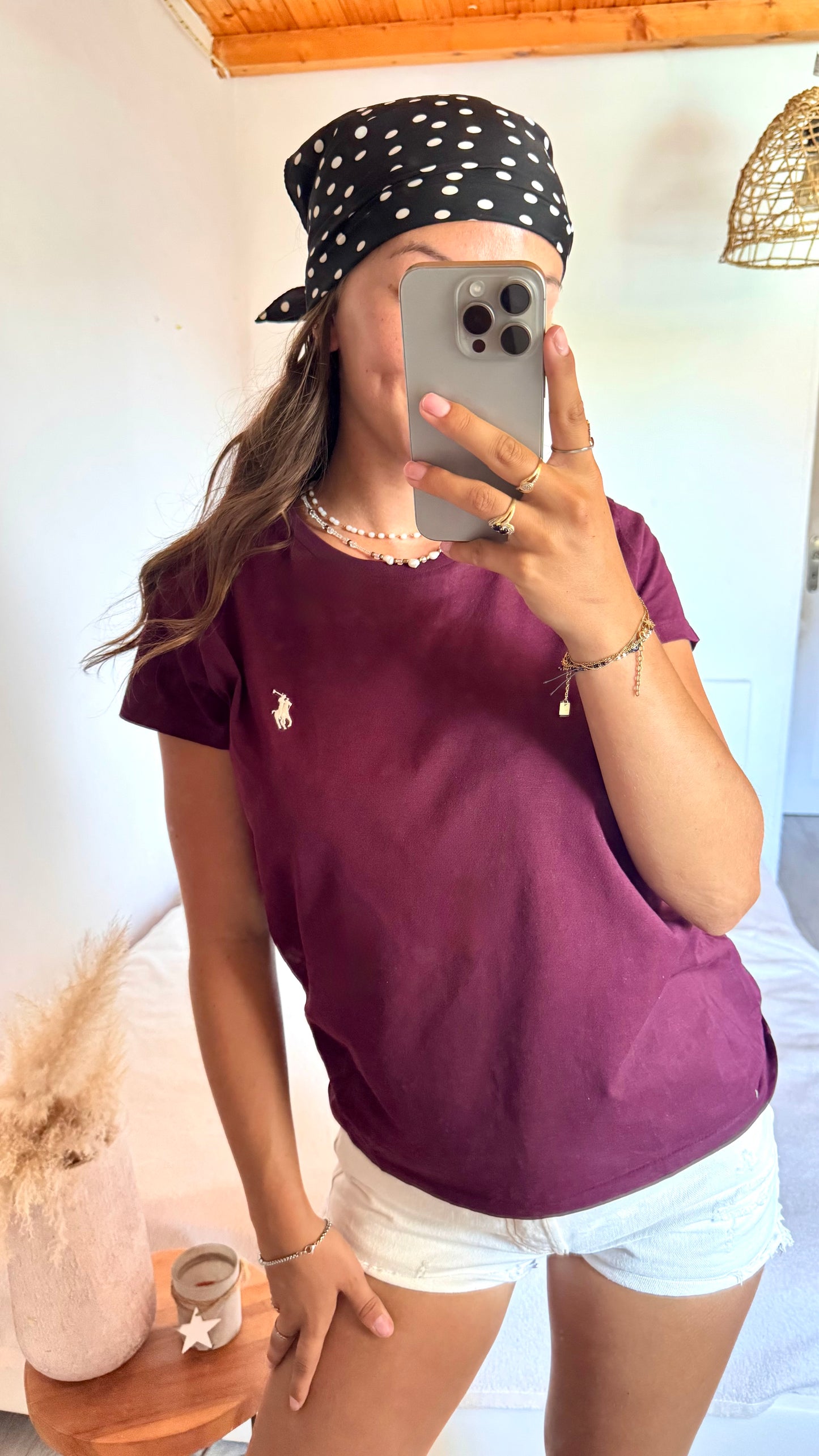 T-shirt bordeaux Ralph Lauren - M