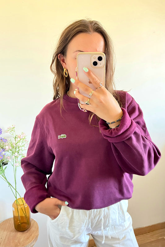 Pull bordeaux Lacoste - L femme /  M homme