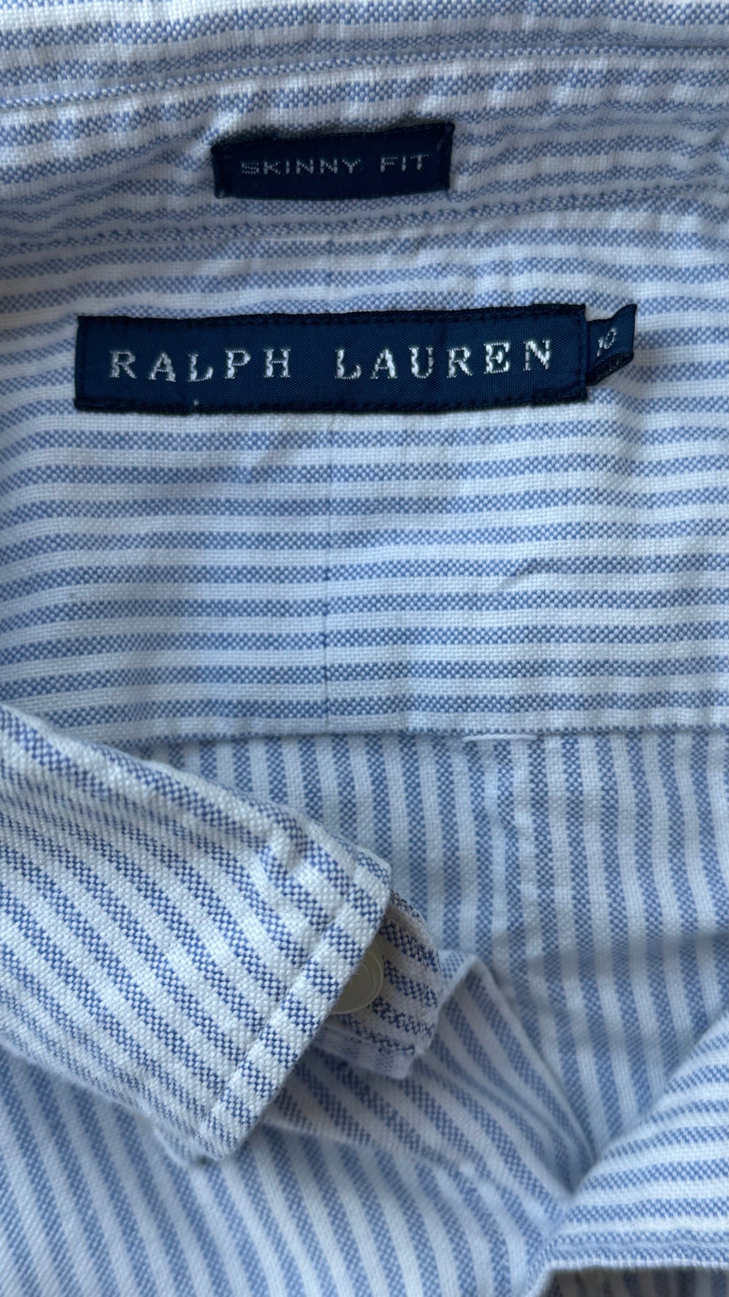 Chemise bleue rayée Ralph Lauren - S