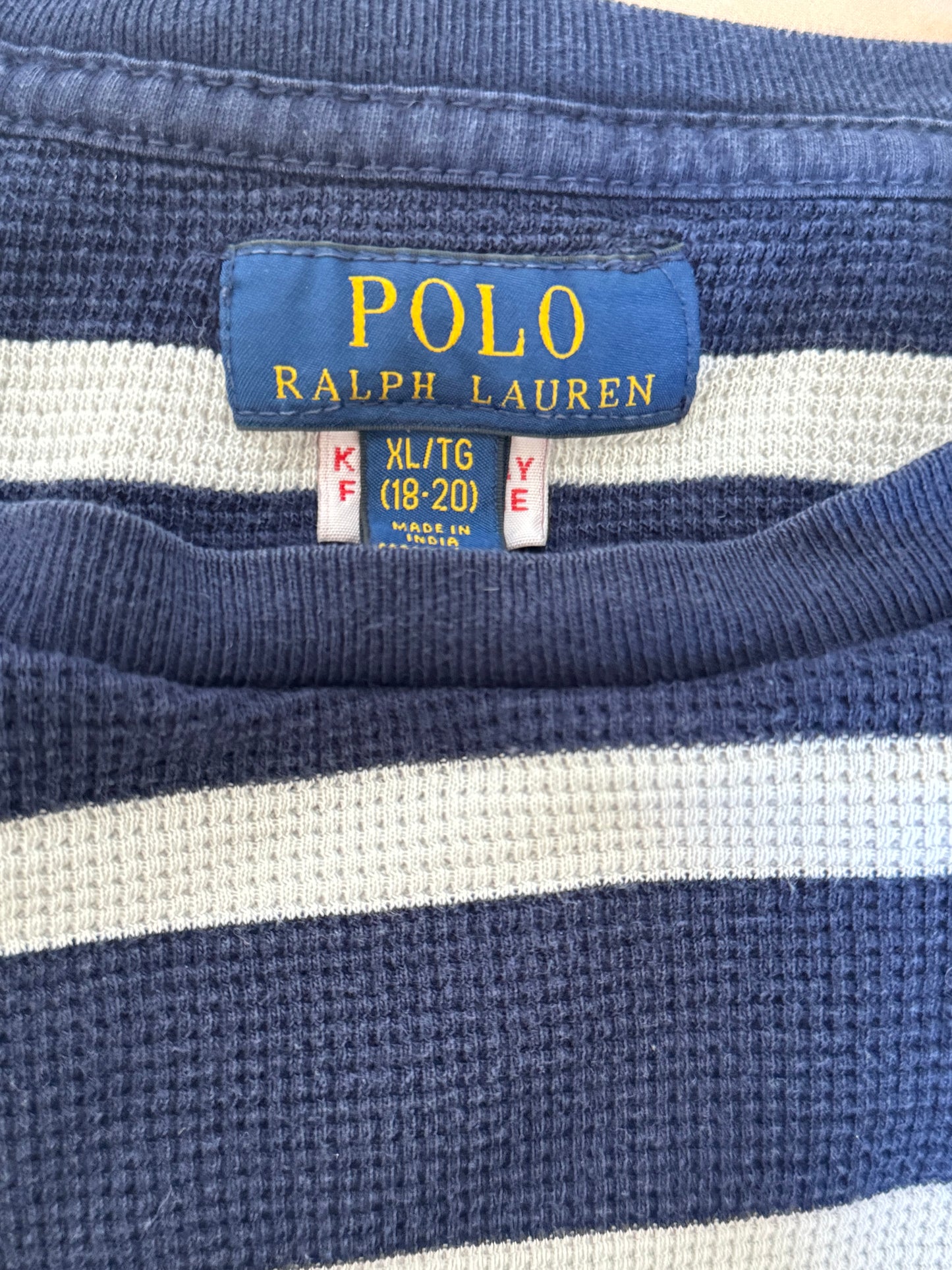 Pull col rond marinière Ralph Lauren - S