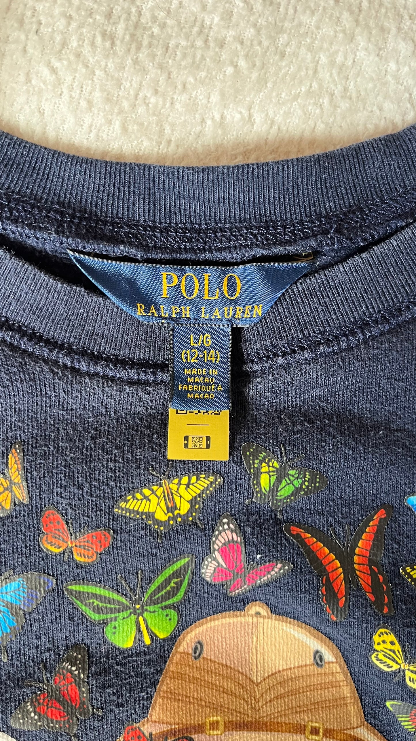Pull marine nounours Ralph Lauren - XS