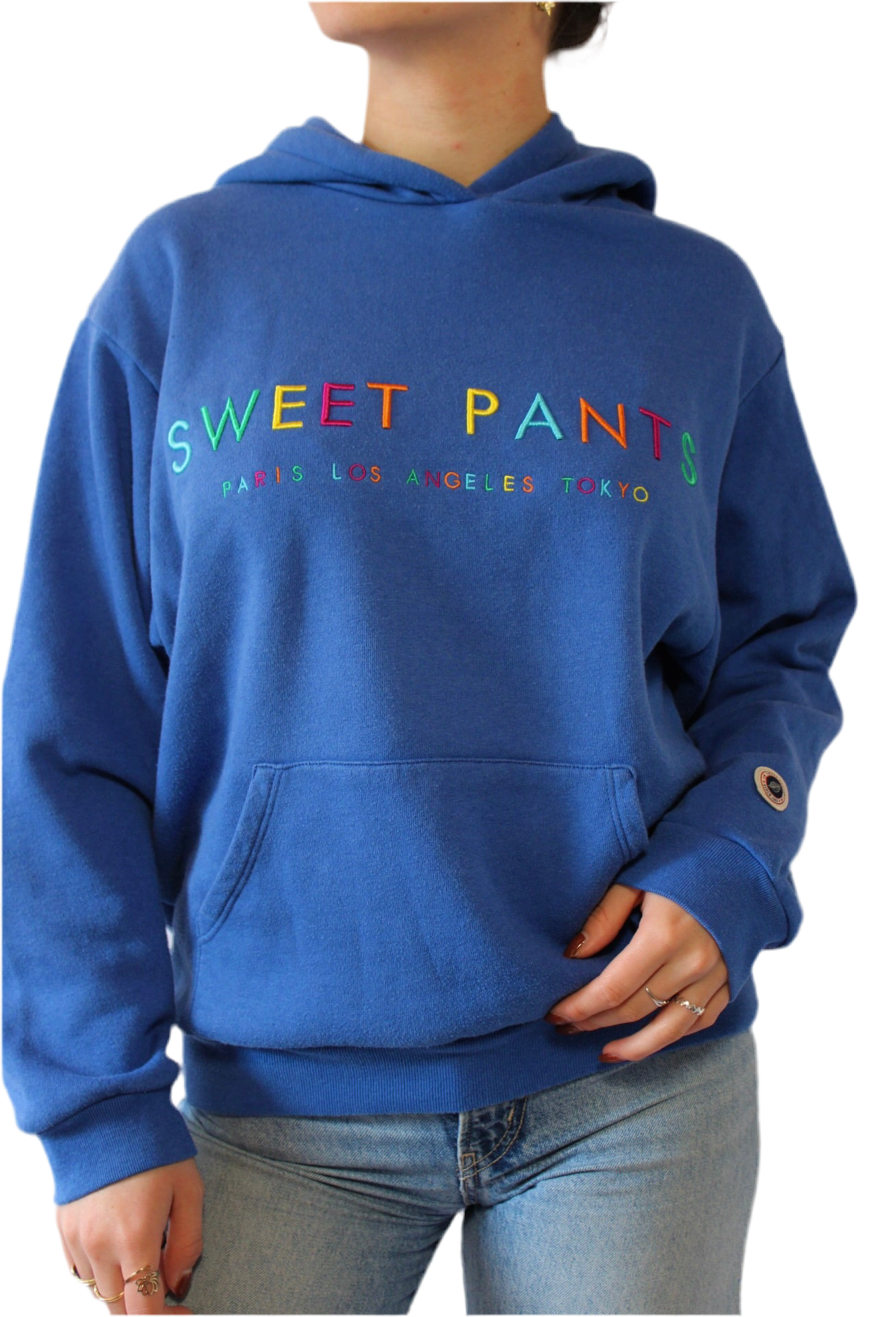 Sweat à capuche bleu Sweet Pants - S/M